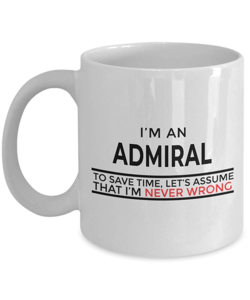 Admiral Gifts For Women - Premium Ceramic Coffee & Tea Mug, Navy Admiral Appreciation Gift, Military Graduation Present - Perfect for Office Use, Home Decor, and Military Themed Parties