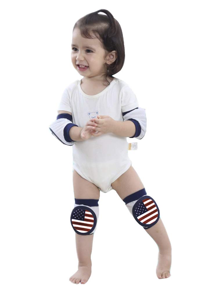 Clobeau Baby Knee Pads for Crawling - Soft Protective Knee & Elbow Pads Set for Infants & Toddlers - Non-Slip Safety Gear for Learning to Walk - Perfect for Hardwood Floors & Outdoor Play