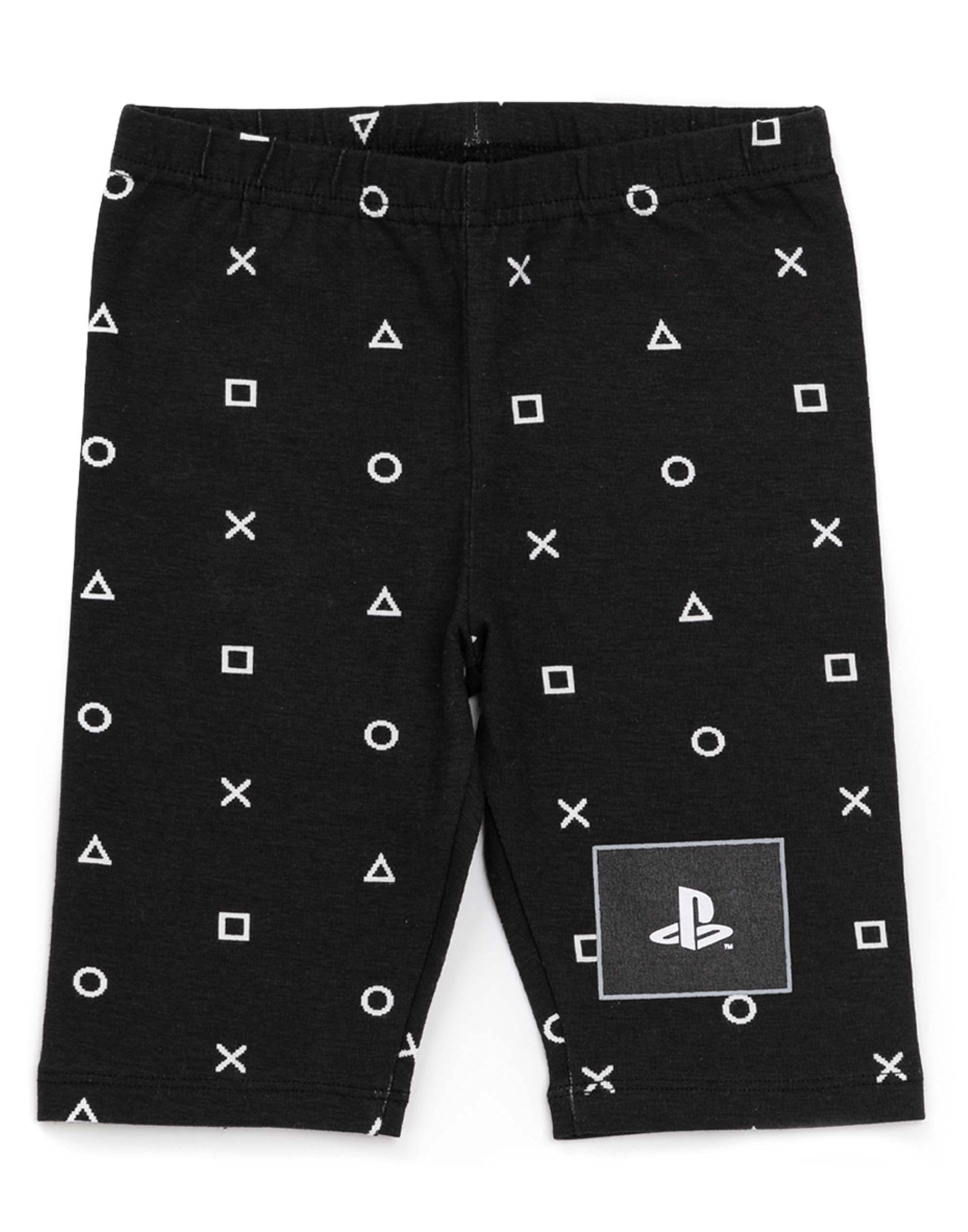 **PlayStation Pajama Set for Girls - Soft Cycle Shorts & Trousers - Sporty PJS for Gaming & Sleepovers**    *Perfect for cozy gaming nights, sleepovers, and lounging at home!*
