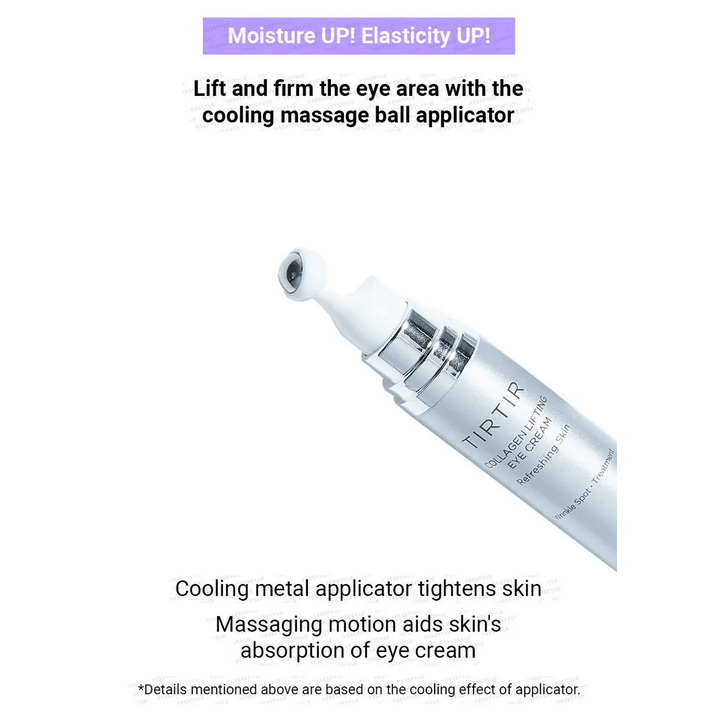 TIRTIR Collagen Lifting Eye Cream 15mL - Anti-Aging Eye Treatment for Dark Circles & Wrinkles - Hydrating Under Eye Cream for Women & Men - Perfect for Night & Day Use