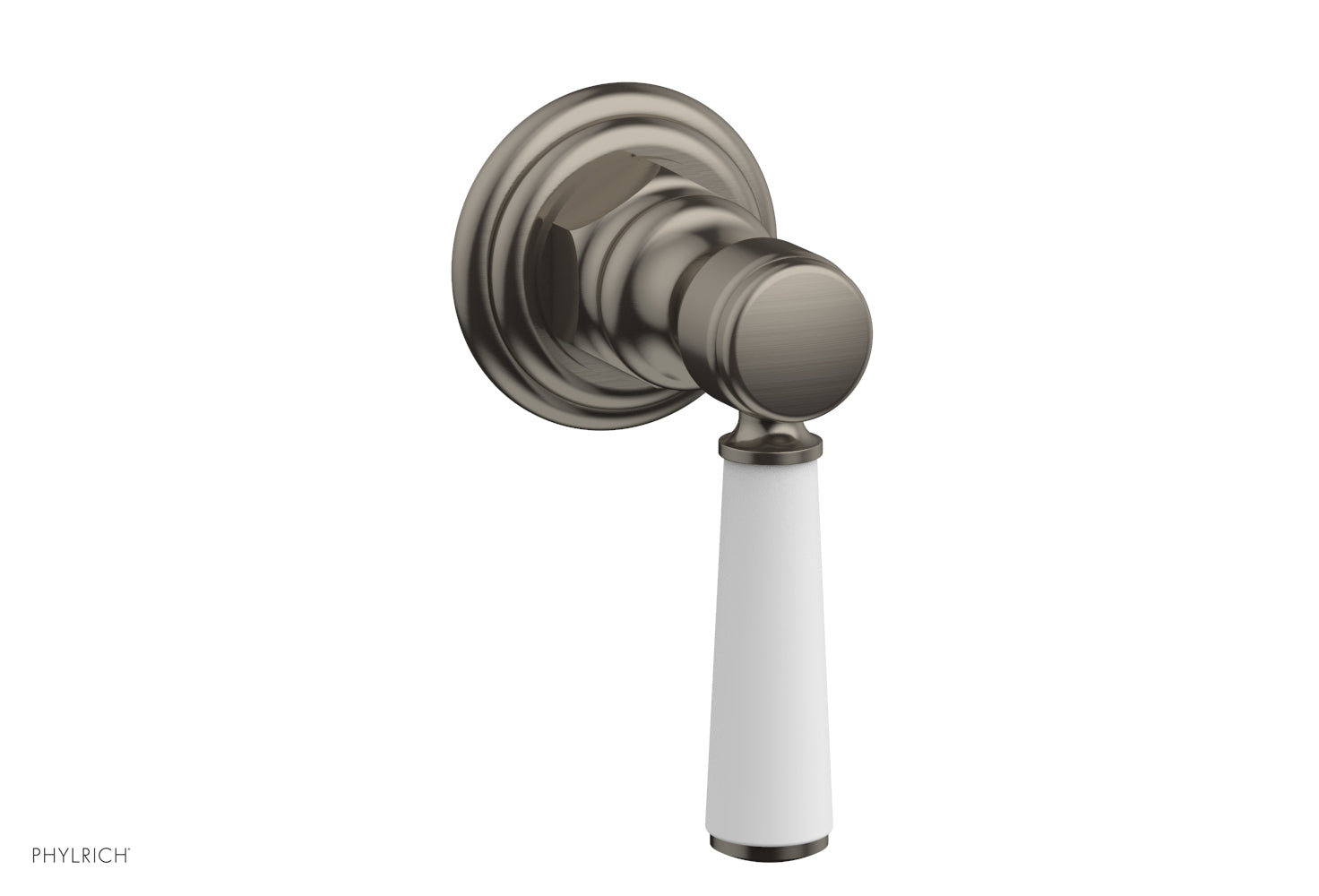 HEX TRADITIONAL/HENRI Volume Control Diverter Valve - Satin White Lever Handle (Model 500-36) | Perfect for Bathroom & Shower Fixture Upgrades