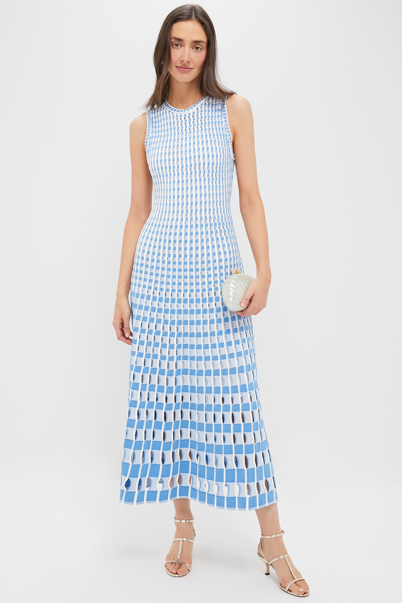 Blue Hydrangea Print Zelma Maxi Dress for Women - Flowy Summer Beach Dress, Wedding Guest Outfit & Vacation Wear