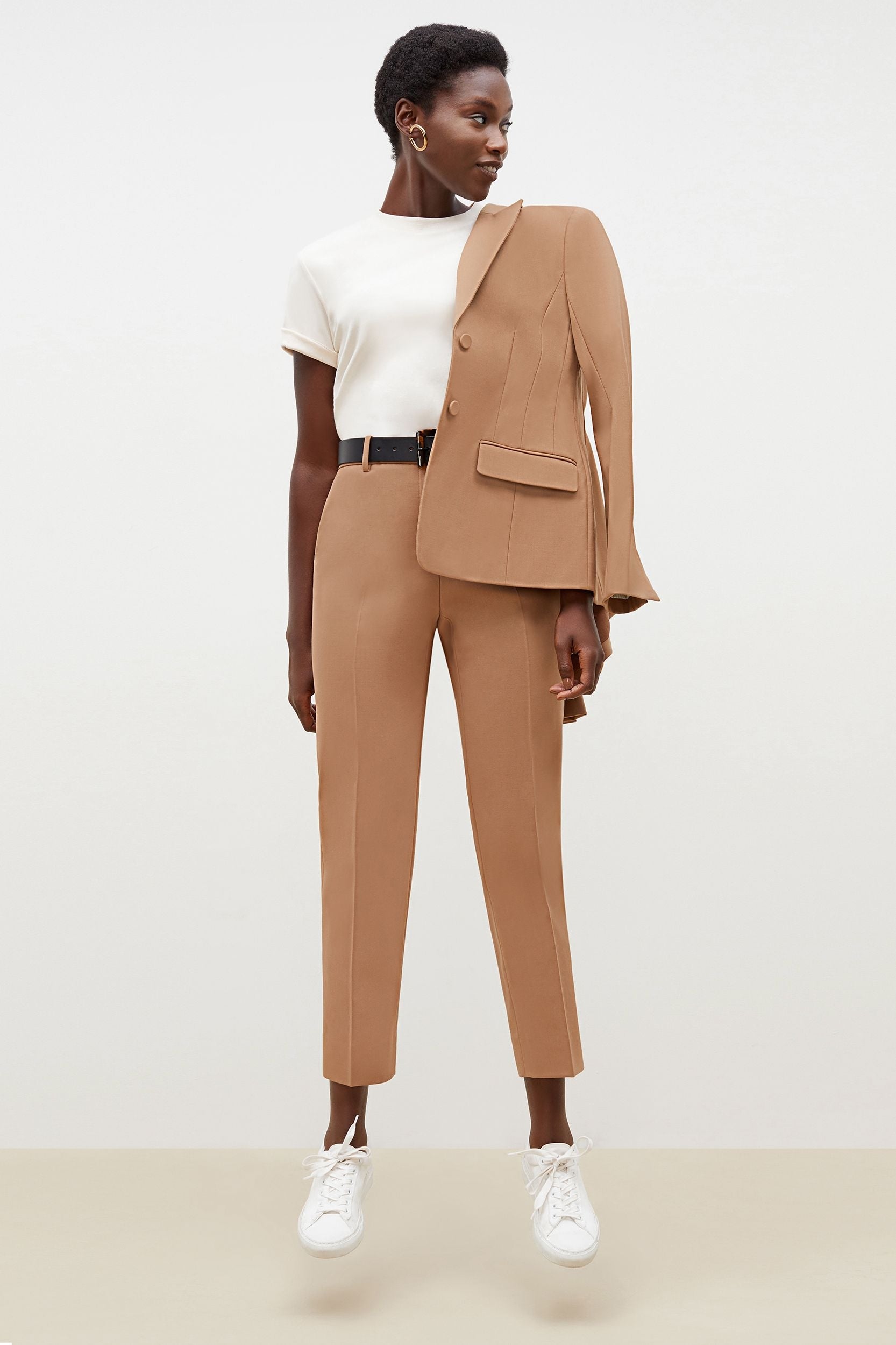 Mejia Washable Wool Twill Pants in Camel Color - Comfortable & Durable Trousers for Office, Travel & Casual Wear