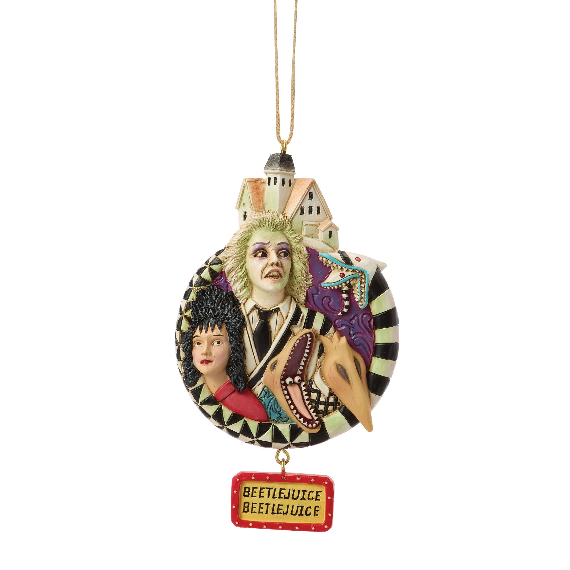 Beetlejuice Group Ornament - Unique Movie Collectible for Halloween & Christmas Decor - Perfect for Fans, Parties & Home Displays