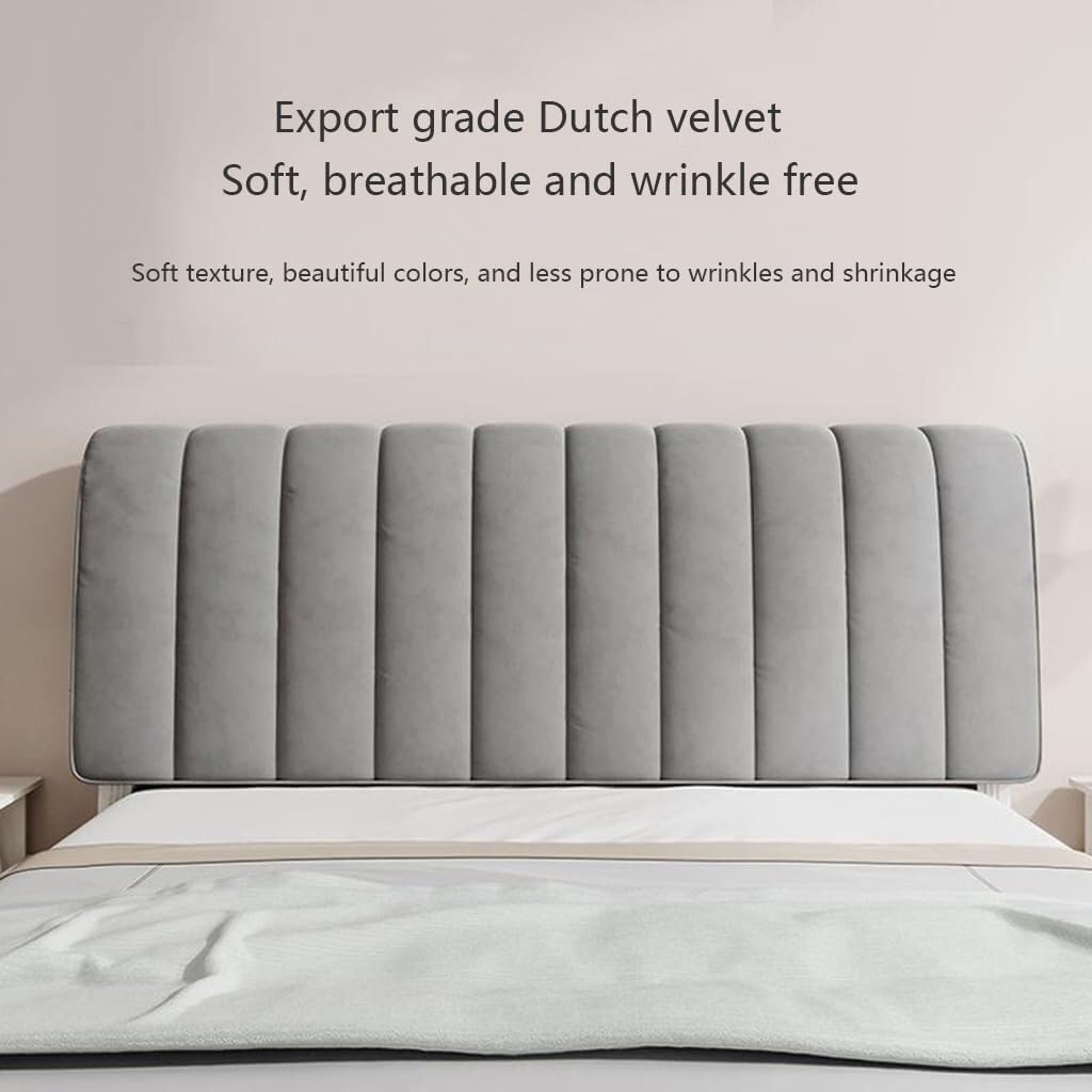 Velvet Baby Bed Headboard Slipcover - All-Inclusive Headboard Protector & Dust Cover for Single, King, Double Beds - Perfect for Nursery, Kids Room & Home Decor Protection
