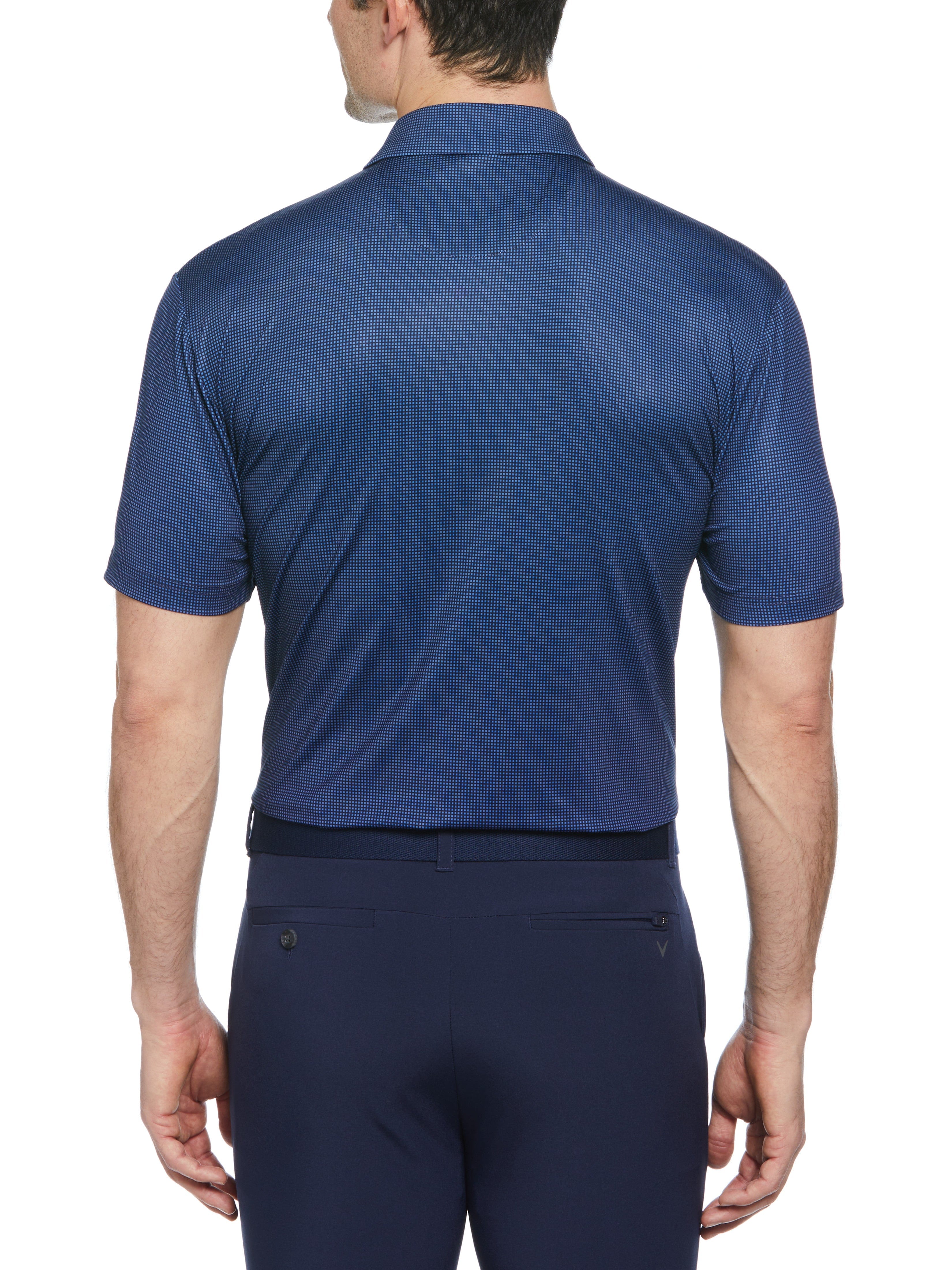 Men's Gingham Print Golf Polo Shirt - Breathable Performance Tee for Golf, Tennis & Casual Wear | Moisture-Wicking & UV Protection