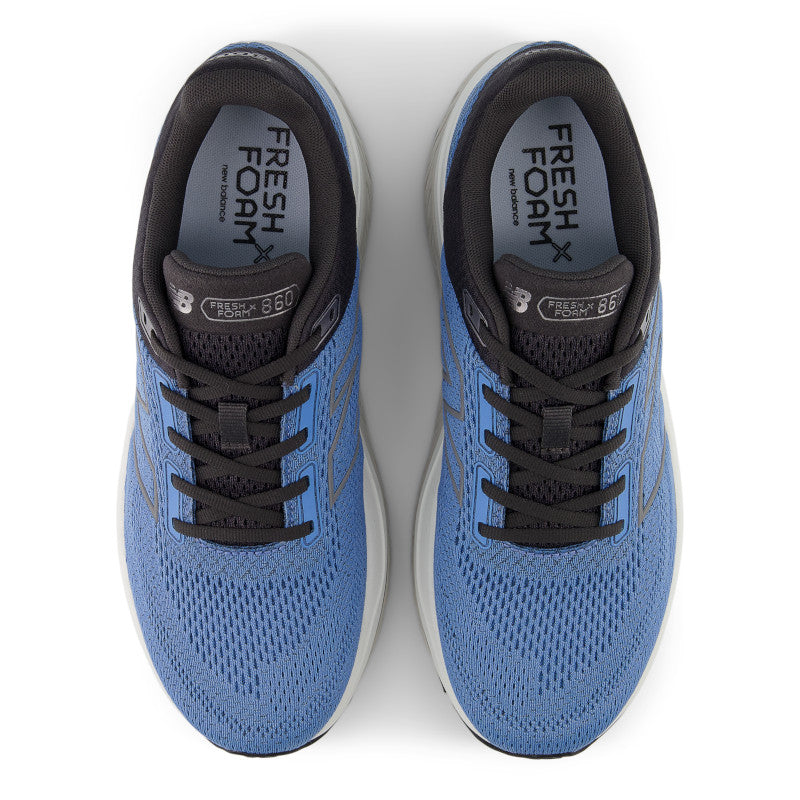 New Balance Men's Fresh Foam X 860v14 Wide Running Shoes - Blue Laguna/Black Cement/Grey Matter - Stability & Cushion for Long Distance Running, Jogging, Workouts & Daily Wear