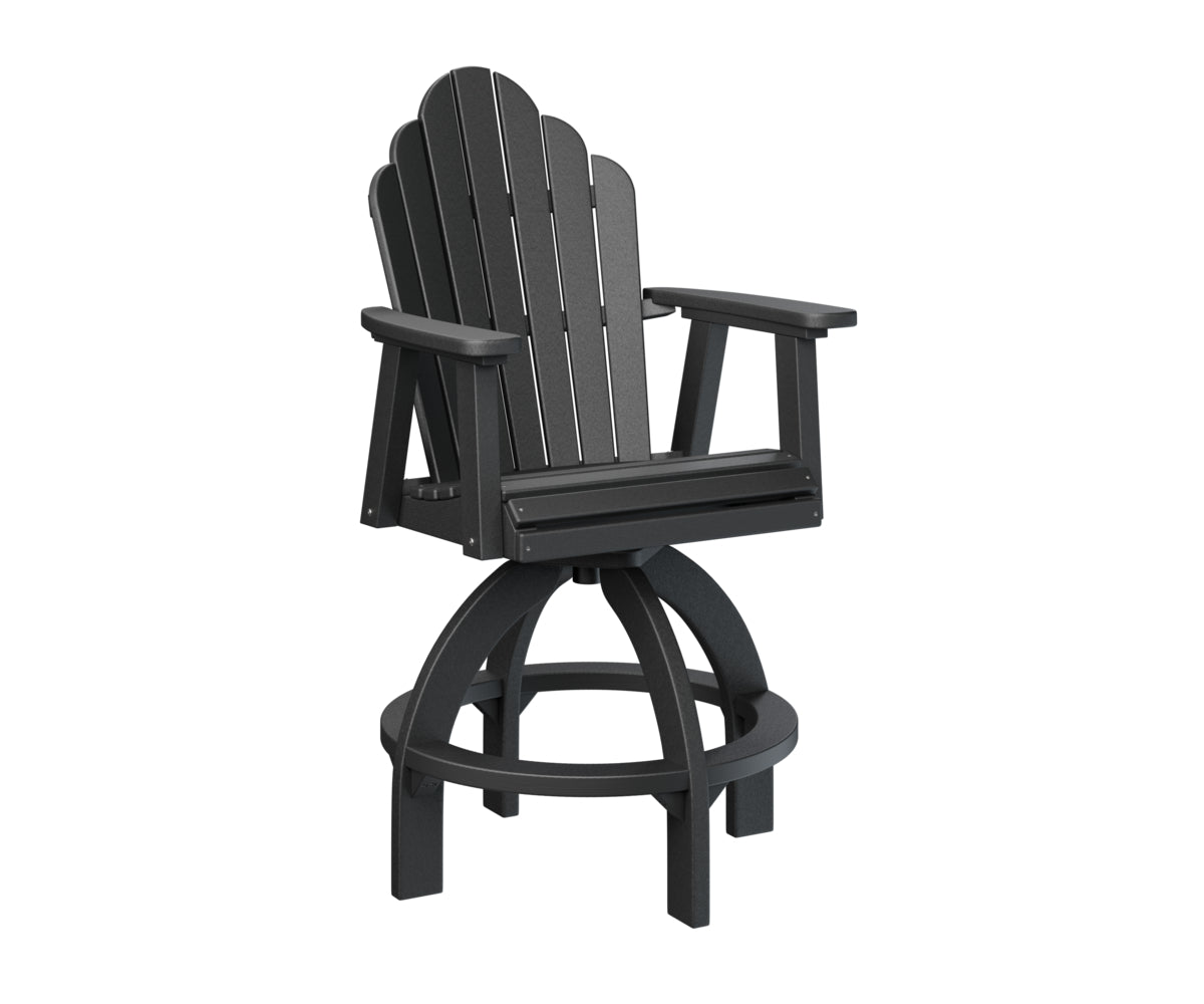 Berlin Gardens Cozi Back Swivel Bar Chair - Adjustable Height Counter Stool with Padded Seat - Perfect for Kitchen Island, Home Bar & Outdoor Patio Dining