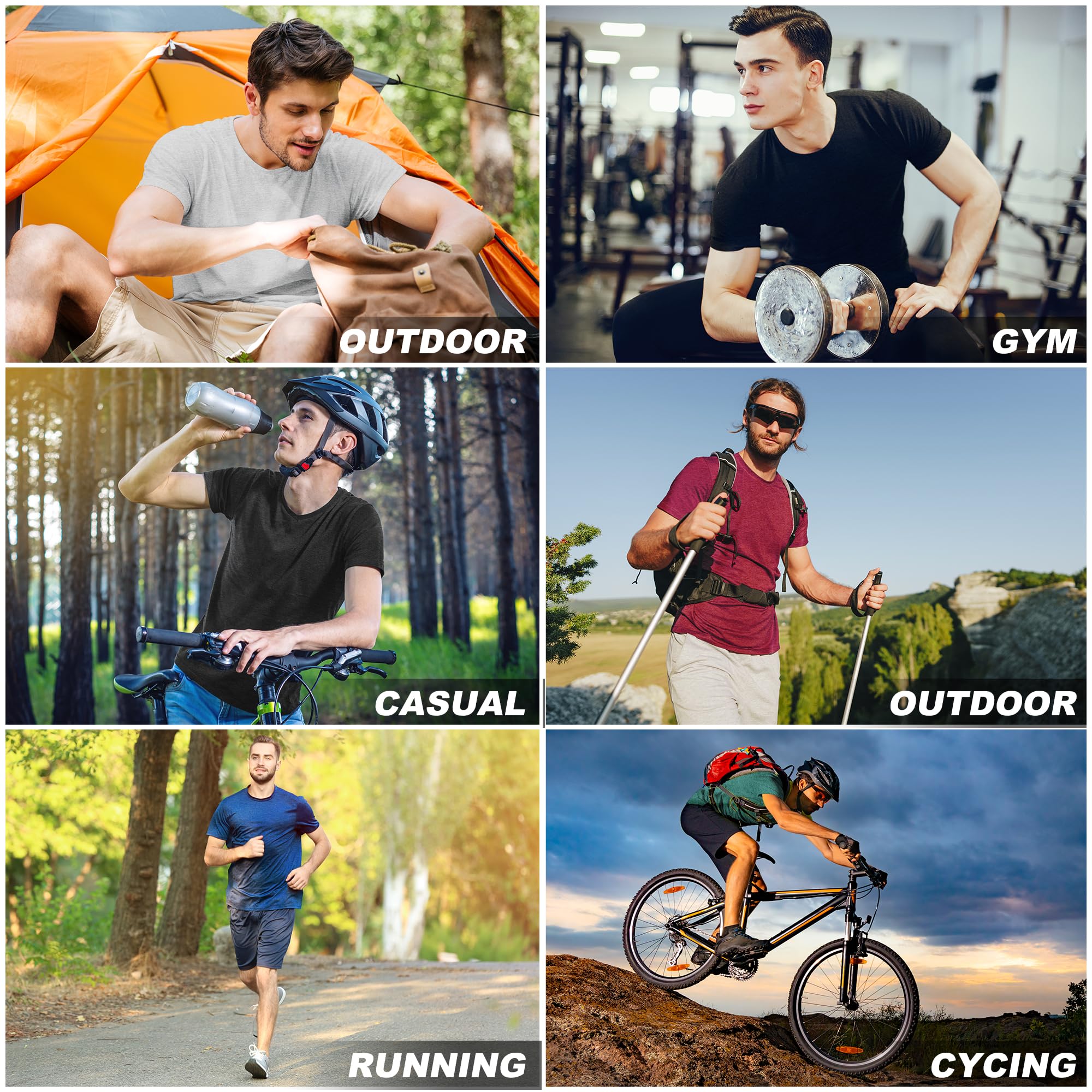 BVNSOZ Men's Workout Shirts - Moisture Wicking Quick Dry Athletic T-Shirts for Gym, Running & Training | Breathable Activewear for Men's Fitness & Sports