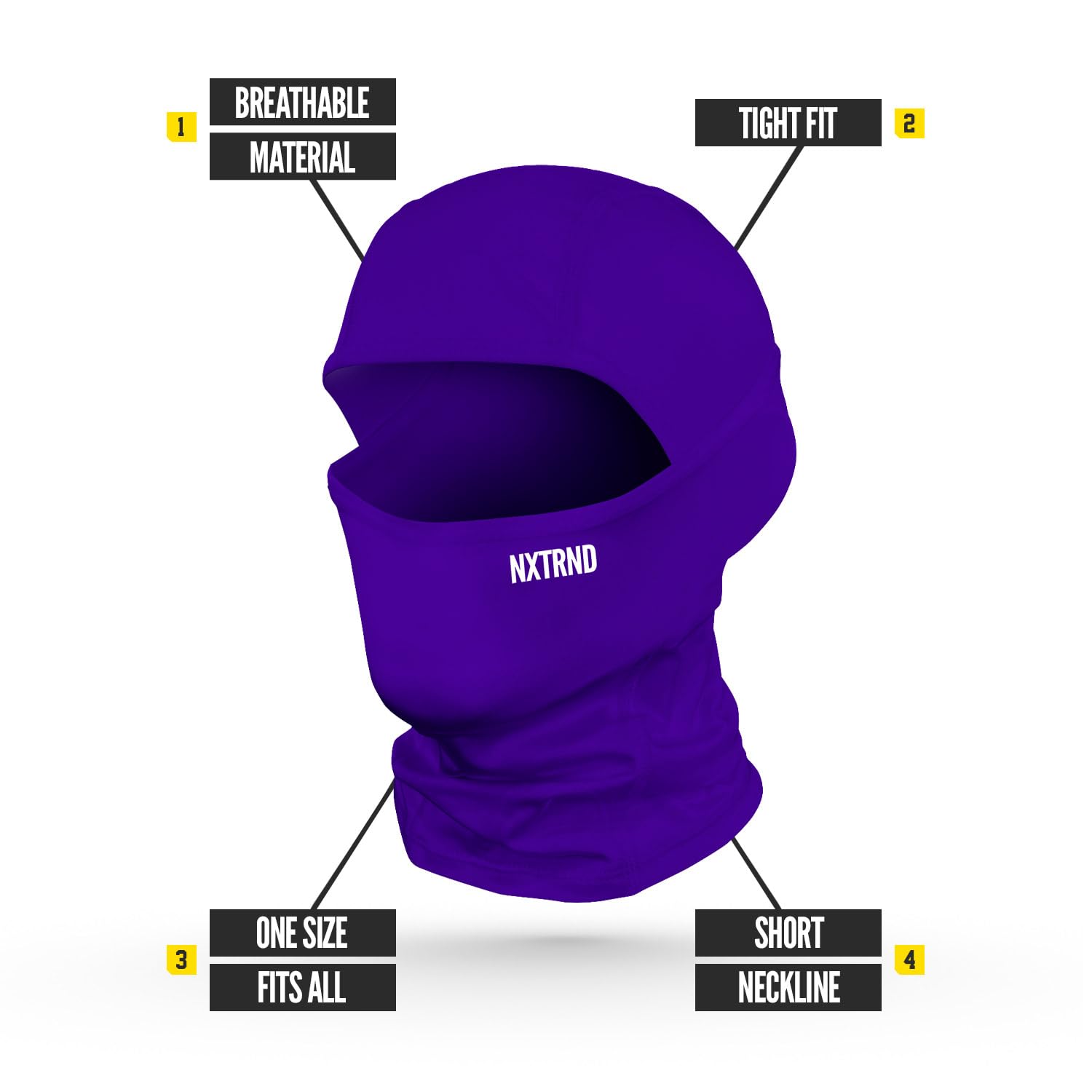 Nxtrnd Football Ski Mask - Breathable Cooling Sports Balaclava for Winter & Outdoor Activities - Shiesty Mask for Football, Skiing, Running & Cold Weather Protection
