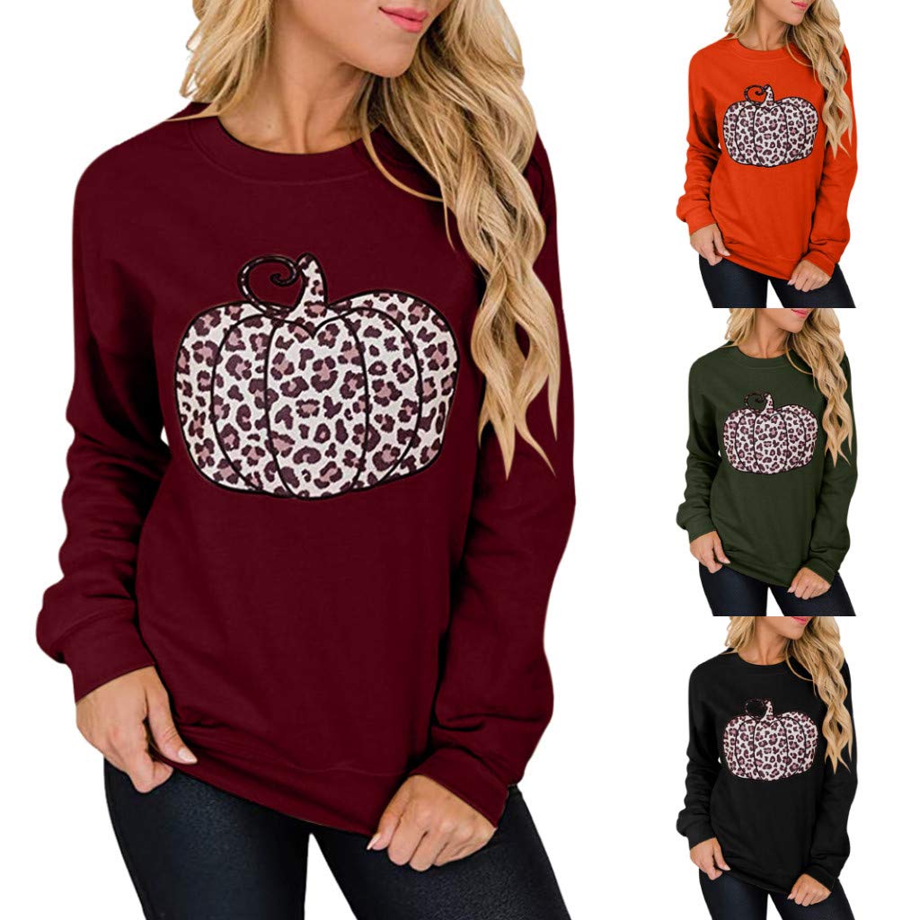 Women's Tie Dye Printed Pullover Sweatshirt - Long Sleeve Round Neck Loose Casual Top in Orange, Perfect for Fall Layering and Cozy Outings