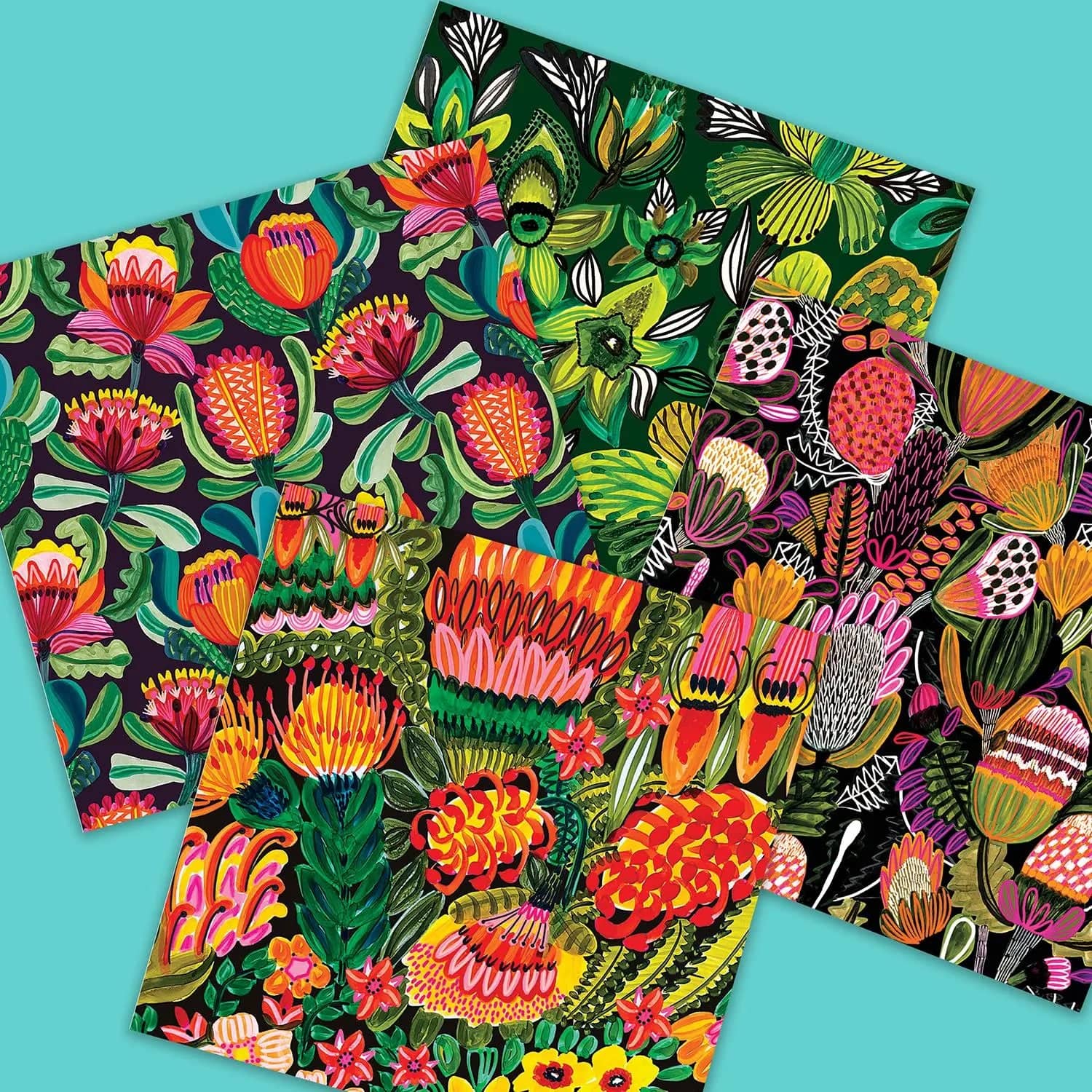 Australiana Botanica Set of 4 Australian Greeting Cards with Native Flora Designs - Perfect for Birthdays, Thank You Notes & Home Decor
