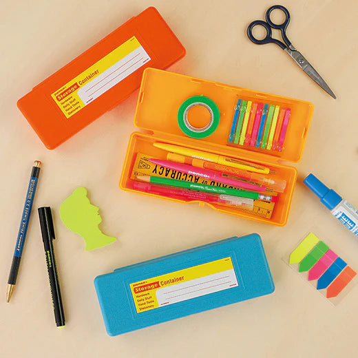 Light Blue Pen Storage Container Case - Organize Pens, Pencils & Art Supplies for School, Office & Home Use