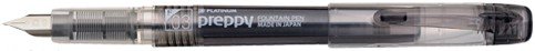 Premium Platinum Preppy Fountain Pen with Fine Nib - Black (PSQ-300-#1) - Perfect for Writing, Journaling & Calligraphy