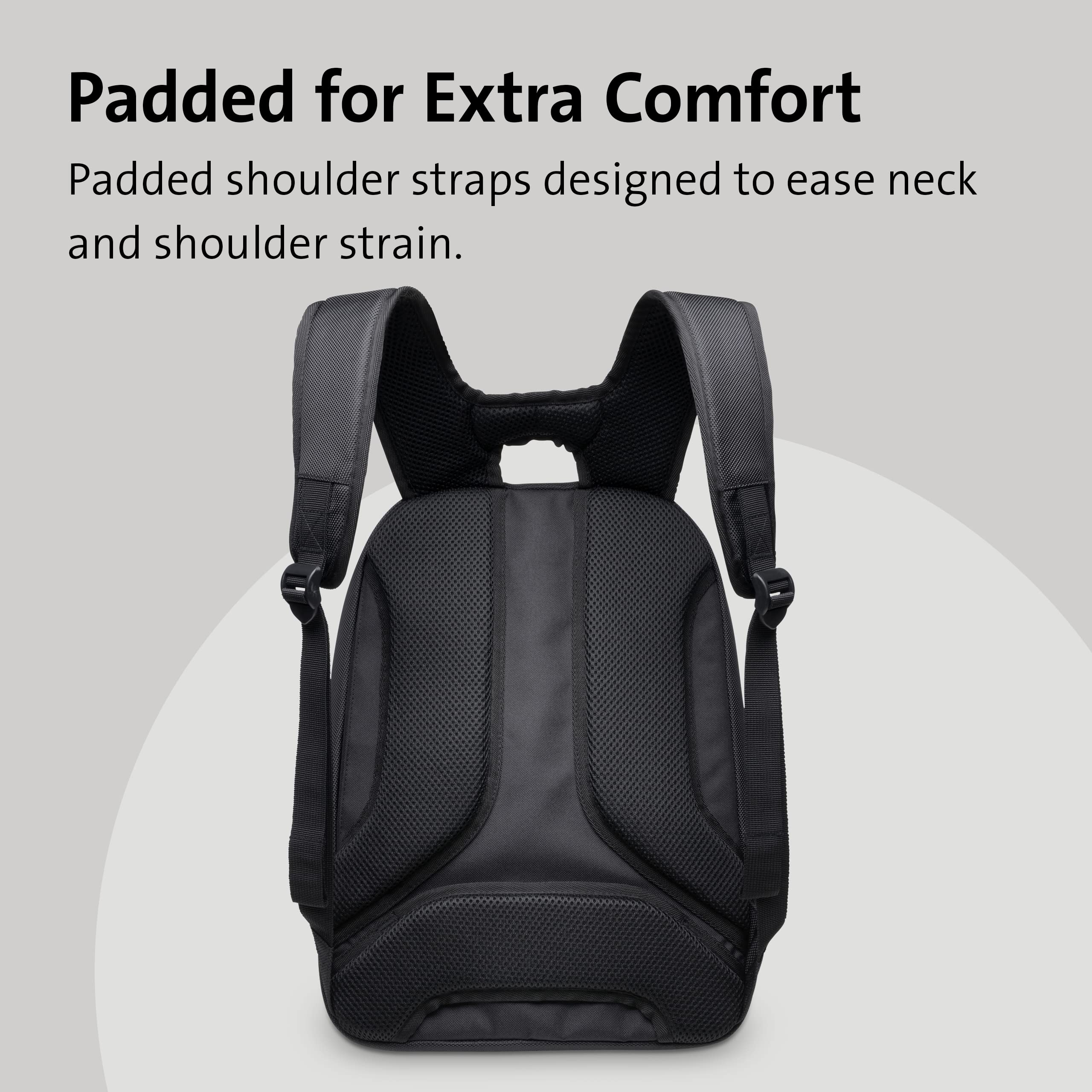 Kensington Triple Trek Slim Laptop Backpack for 13-14 Inch MacBooks, Chromebooks, Tablets & Ultrabooks - Lightweight Travel & Commute Backpack with Padded Laptop Compartment (K62591AM), Black - Perfect for Work, School & Business Travel