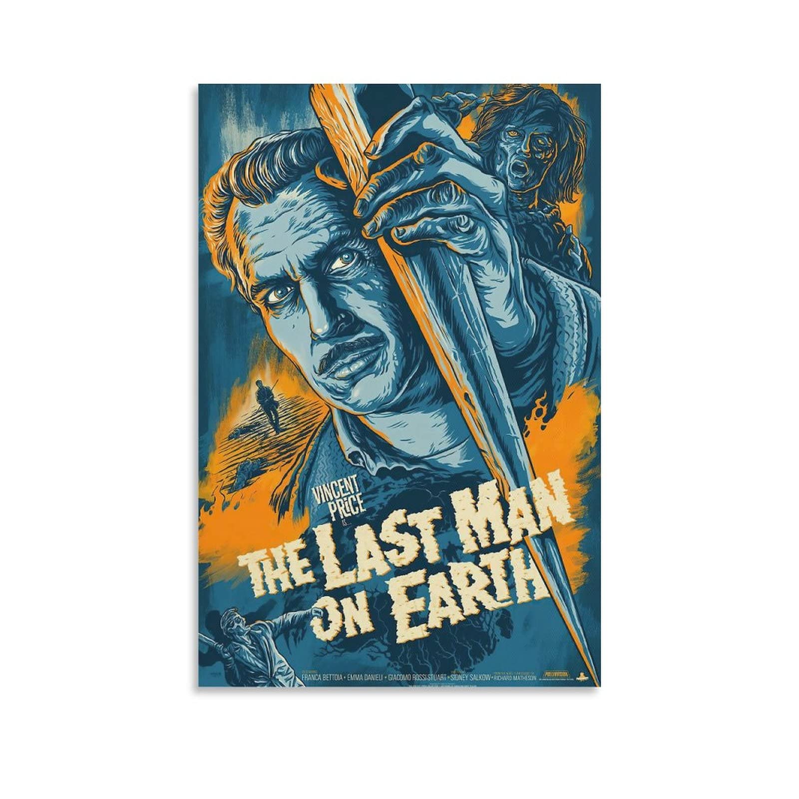 THE LAST MAN ON EARTH Movie Canvas Art Poster - Cool Wall Decor for Living Room & Bedroom - Vintage Film Aesthetic Painting - Premium Canvas Wall Art for Home Theater & Man Cave Decor