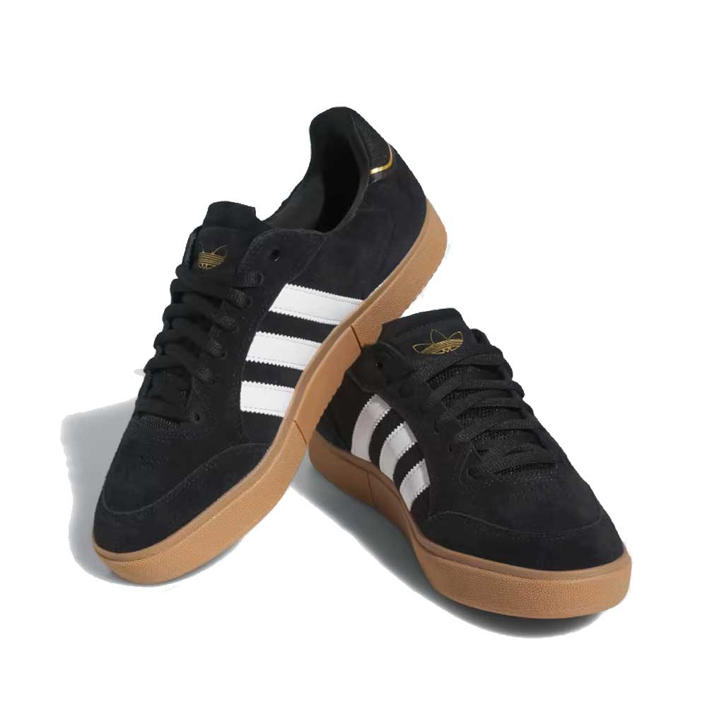 Adidas Tyshawn Low Sneakers - Men's Core Black/Cloud White/Gum Basketball Shoes for Casual Wear & Street Style