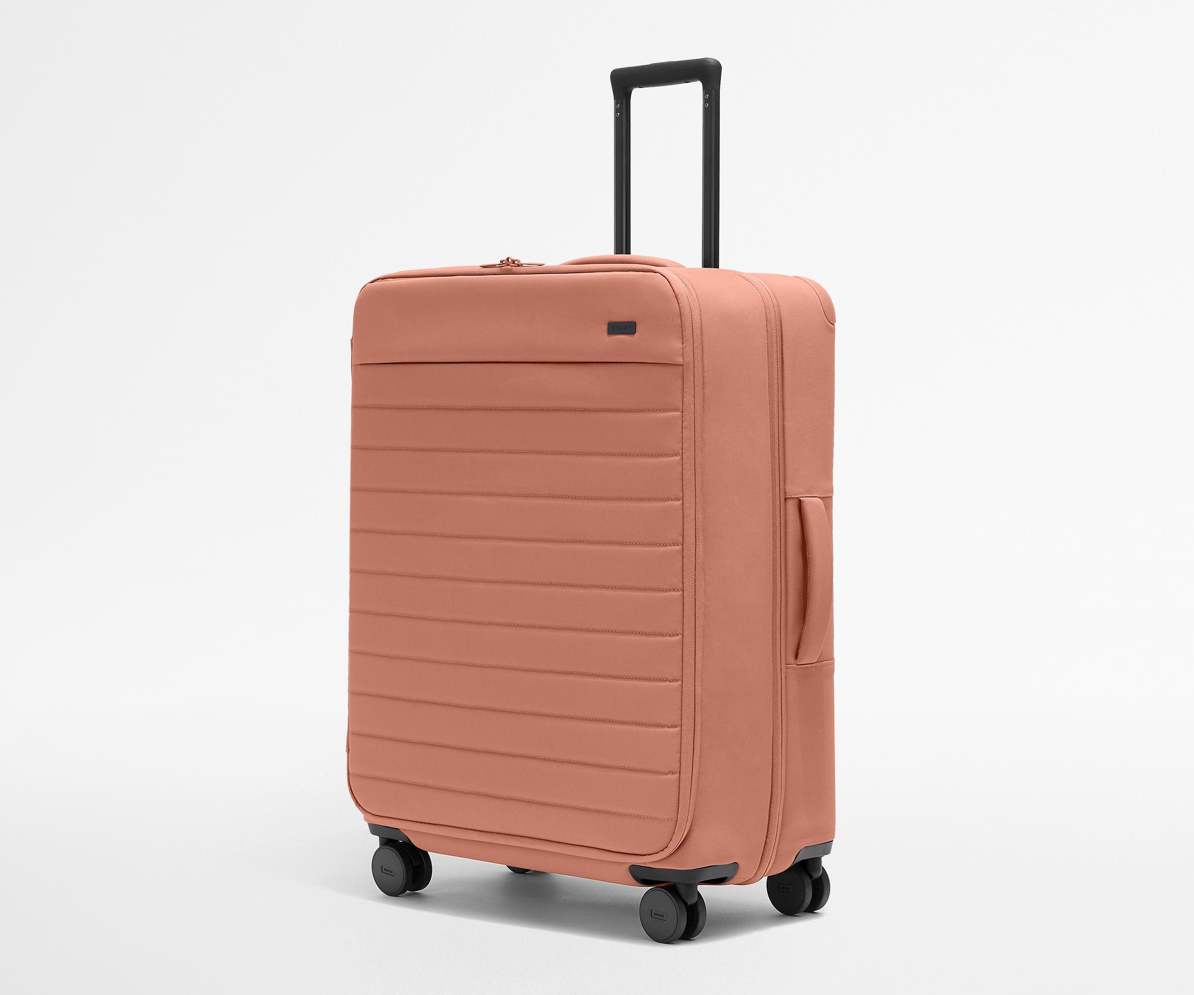 Premium Softside Large Luggage in Elegant Clay Pink - Perfect for Travel, Business Trips & Weekend Getaways