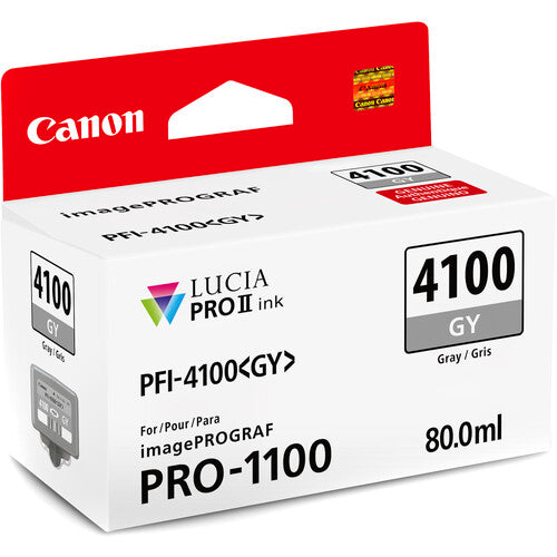 Canon PFI4100 Pigment Ink Tank (80ml) for PRO-100 Printer - High-Quality Photo Printing Ink Cartridge | Ideal for Professional Photography, Art Prints & Home Office Use