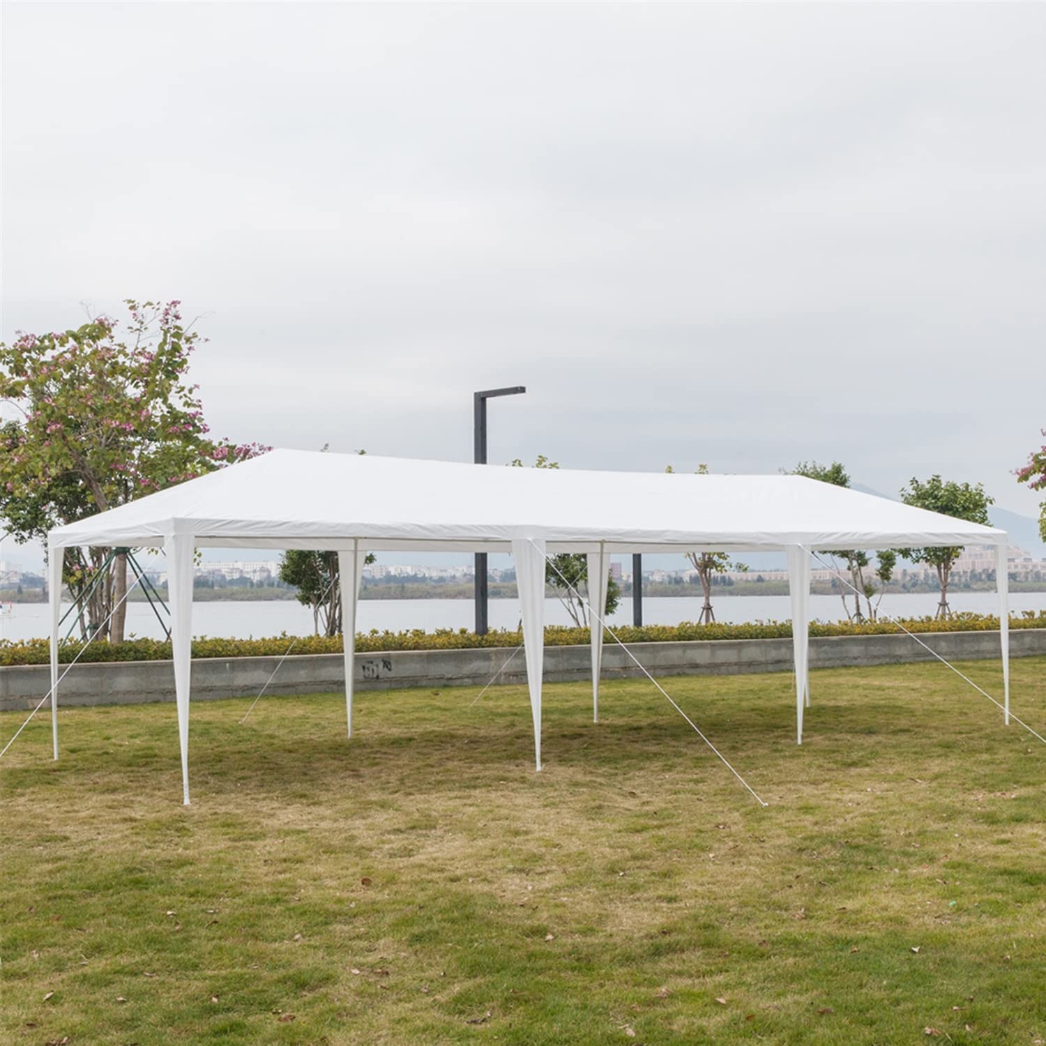 10x30 Heavy Duty Waterproof Canopy Tent - Outdoor Inflatable Party Tent for Weddings, Events & Backyard Gatherings - White Patio Gazebo with 6 Removable Sidewalls (D0056C0077) | Perfect for Garden Parties, Camping, Festivals & Outdoor Markets