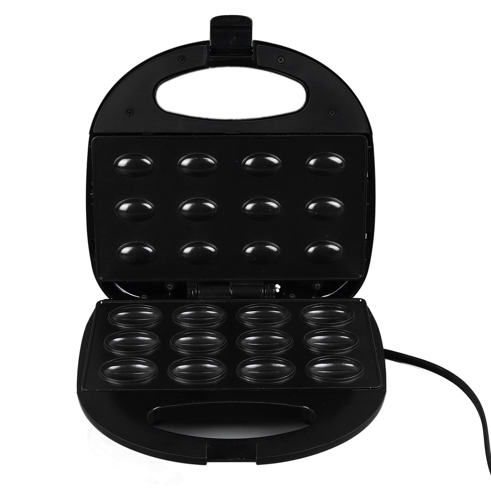 Electric Walnut Cookie Maker - 12 Pcs Non-Stick Double Sided Oreshki Mold with US Plug (110V) - 9.06 x 9.06 x 3.15 Inch Granite Oreshki Maker for Homemade Russian Nutty Cookies - Perfect for Holiday Baking & Family Gatherings