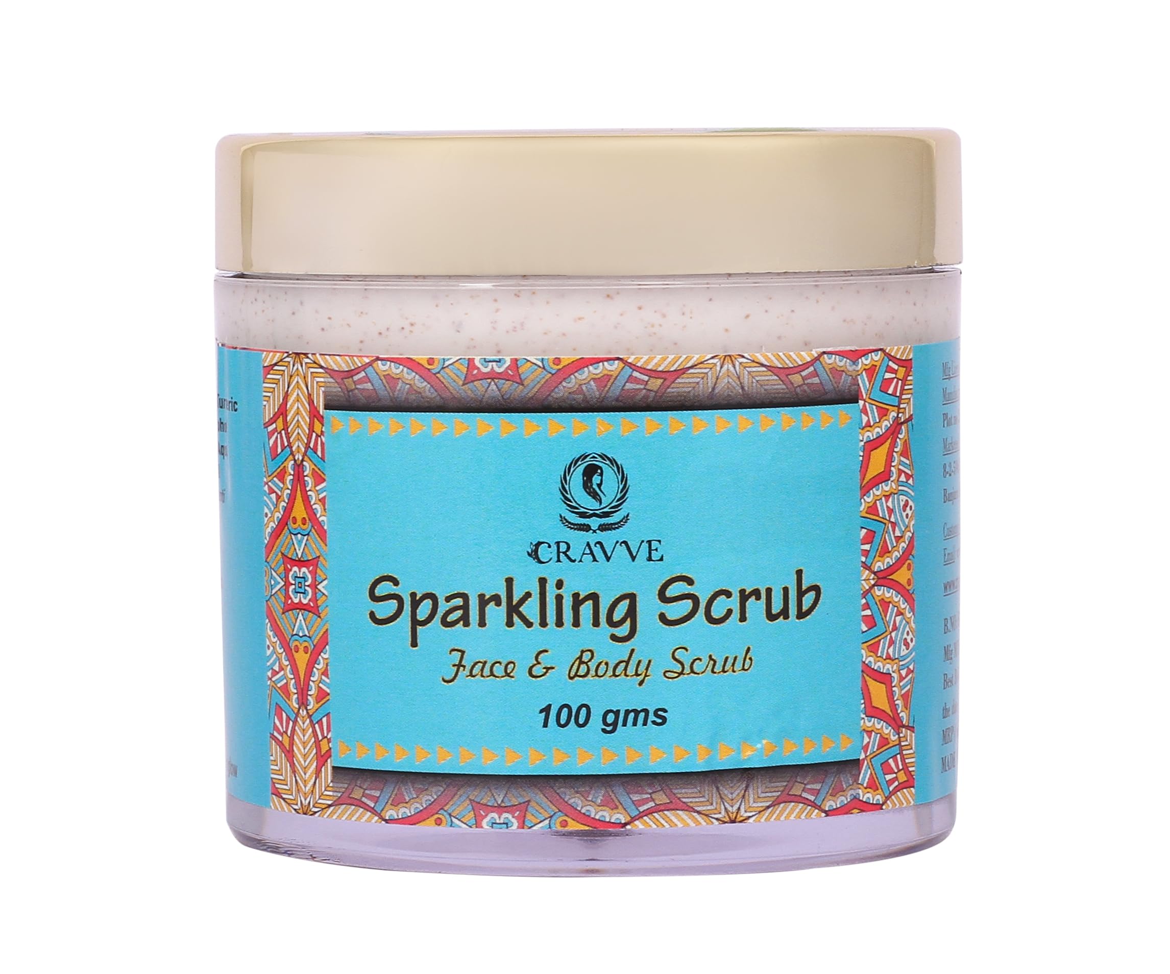 CRAVVE Sparkling Scrub - Exfoliating Face & Body Scrub for Glowing Skin (100g) | Perfect for Daily Skincare Routine & Spa Treatment