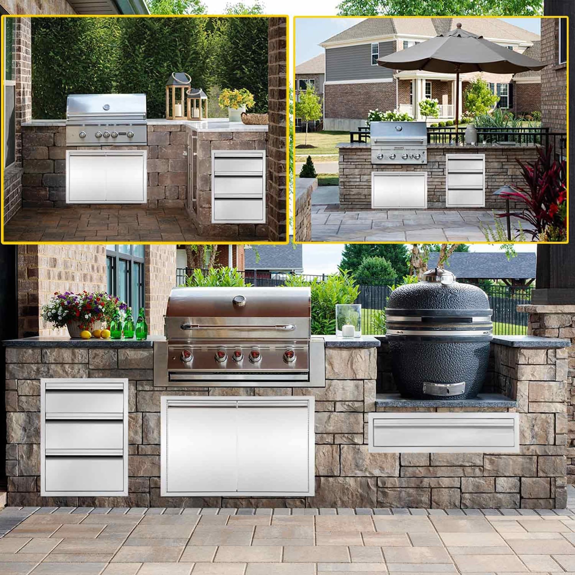 Stainless Steel Outdoor Kitchen Drawers - 18