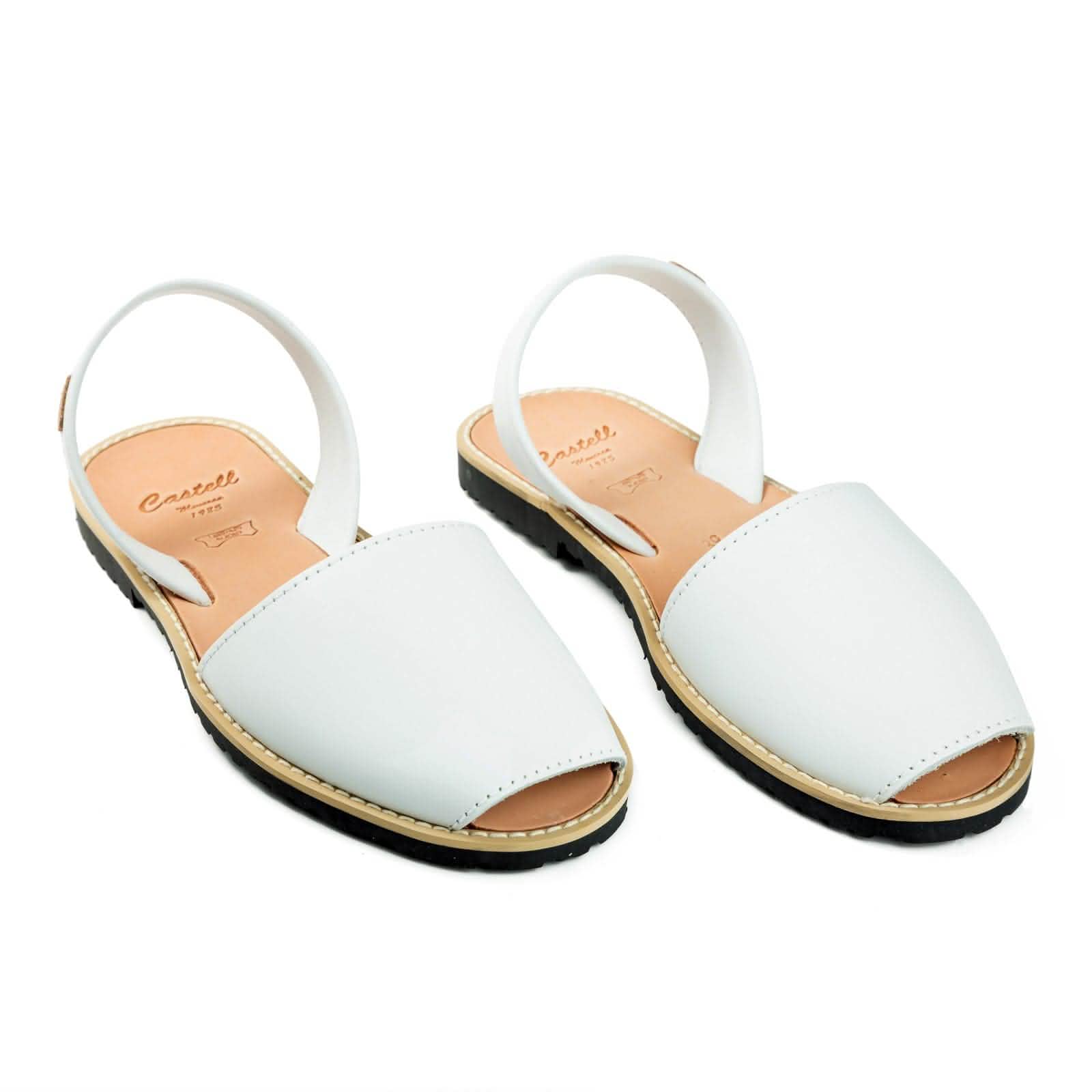 Women's Standard Basic Leather Menorcan Sandals with Open Toe - Madona 1056 Piel | Comfortable Summer Casual Shoes for Beach, Vacation & Everyday Wear