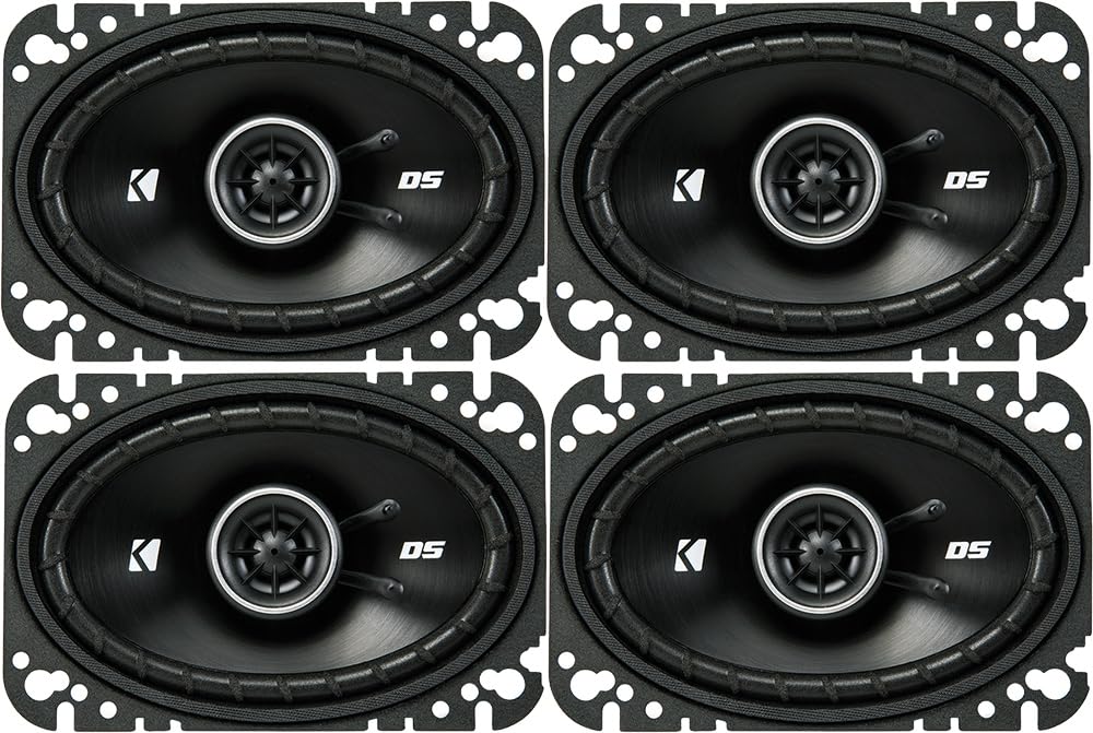 KICKER DSC4604 4x6 Inch 240 Watt 2-Way Car Stereo Speakers - Premium Sound for Cars, Trucks & SUVs - Perfect for Road Trips, Commuting & Music Lovers