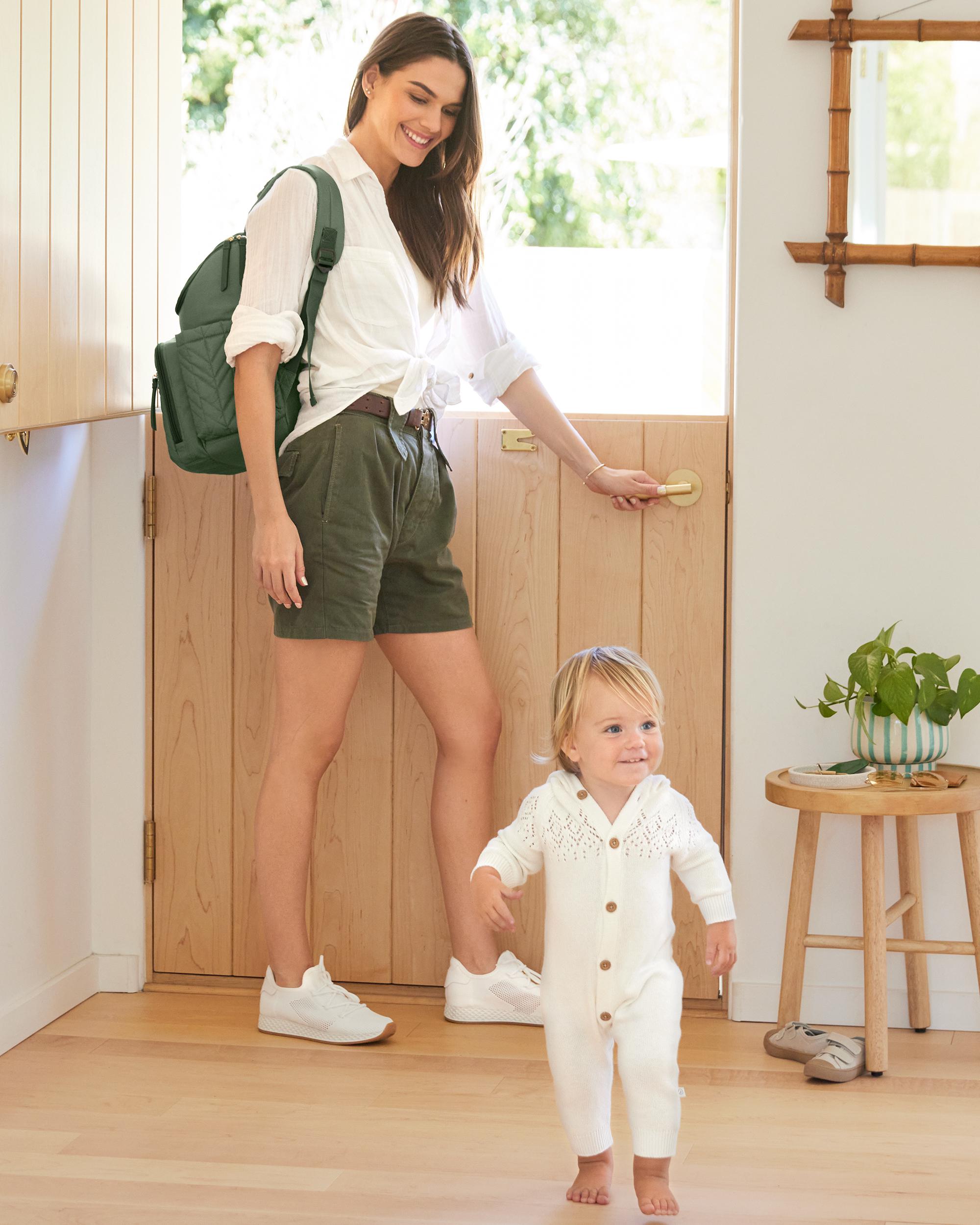 Skip Hop Forma Diaper Backpack - Dark Sage | Stylish & Spacious Baby Bag for Parents on the Go | Perfect for Daycare, Travel & Everyday Use