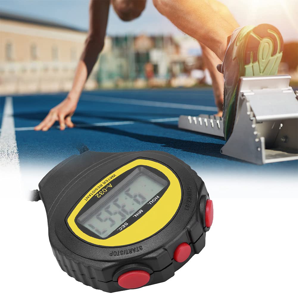 Natudeco Digital Sports Stopwatch Timer - Portable Handheld Stopwatch for Fitness, Swimming, Running & Training | Track Workouts, Lap Times & Athletic Performance