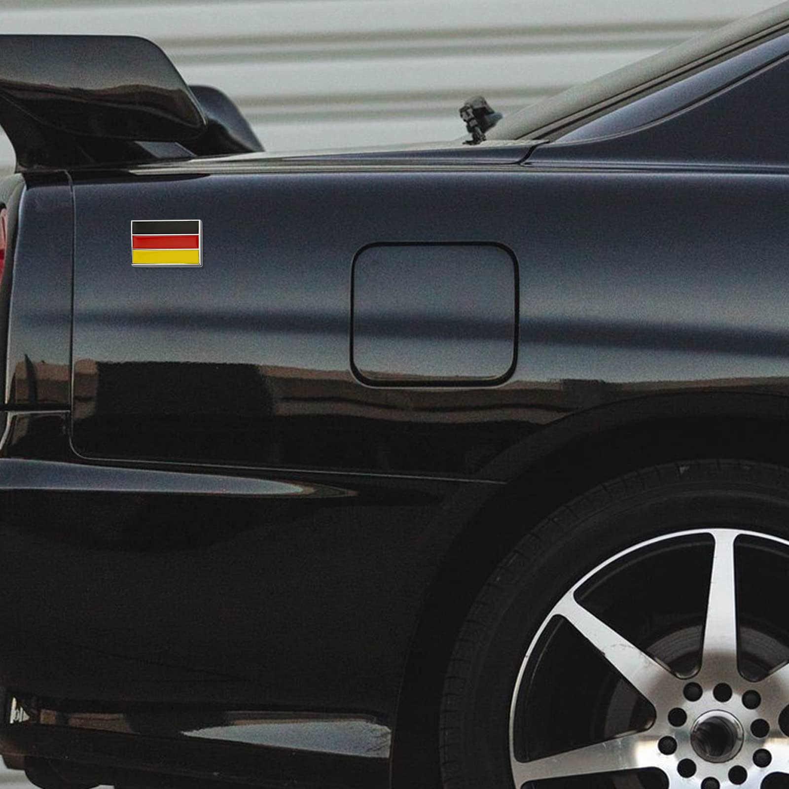 German Flag Sticker - 2.8x1.9 Inch Metal Car Flag Decal for Trucks, Vehicles & Windows | Durable Germany Country Flag Emblem Badge - Perfect for International Travel, Sports Events & Patriotic Decor