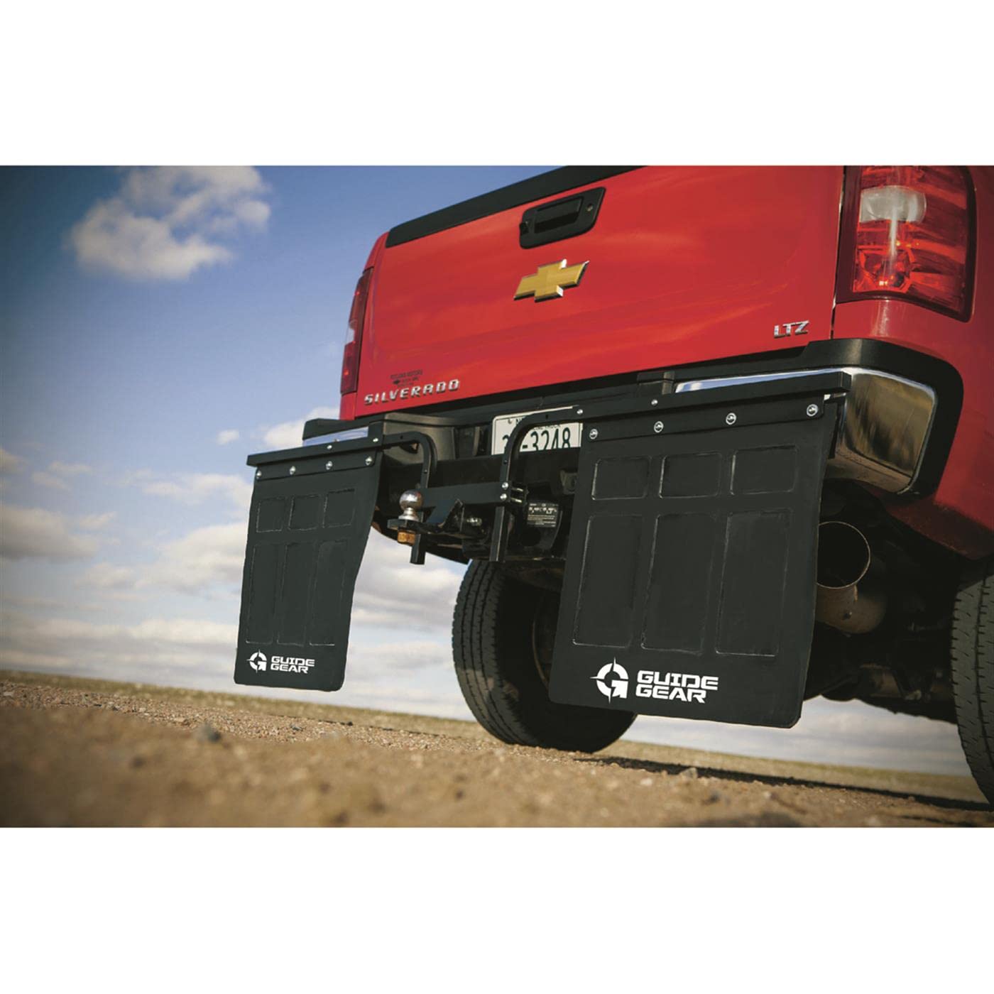Guide Gear Hitch Mount Mudflaps - Heavy Duty Rubber Mud Flaps for Trucks & SUVs - Durable Automotive Exterior Accessories with Hangers - Perfect for Off-Roading, Towing & All-Weather Protection