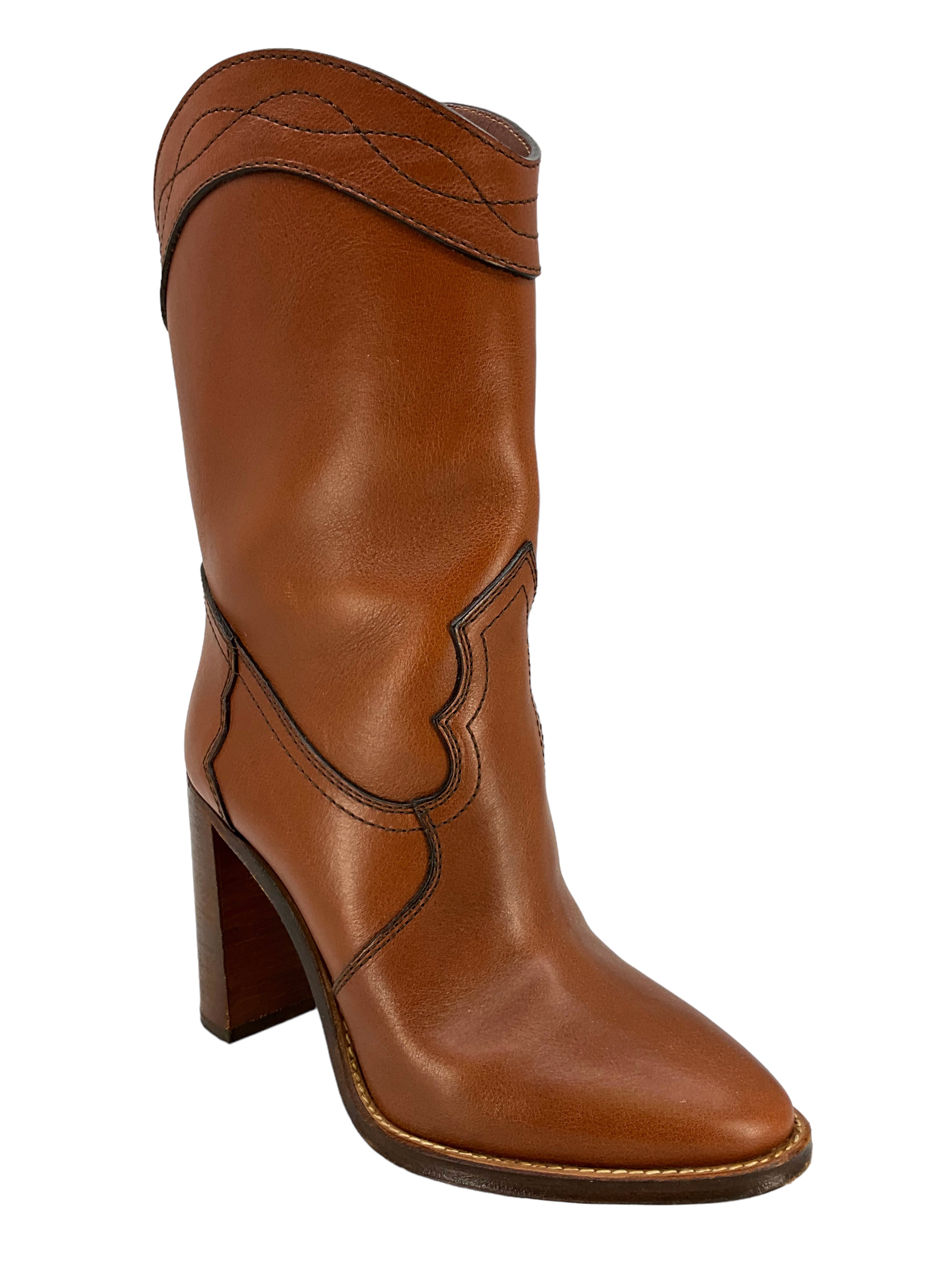 SAINT LAURENT KATE Western Boots Women's Size 7.5 - Stylish Cowboy Boots for Western Fashion & Night Out