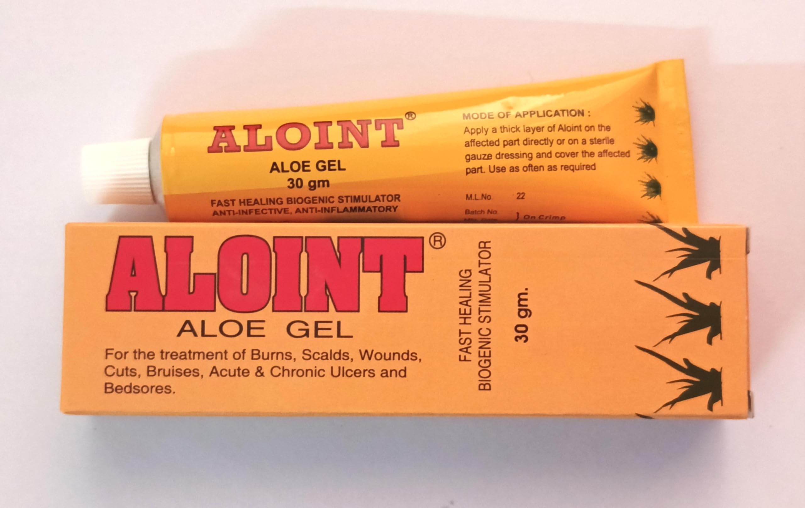 ALOINT 100% Pure Aloe Vera Gel - 3 Pack (30g Each) for Cuts, Burns, Wounds & Skin Care | Soothes Sunburn, Moisturizes Dry Skin, Relieves Itching