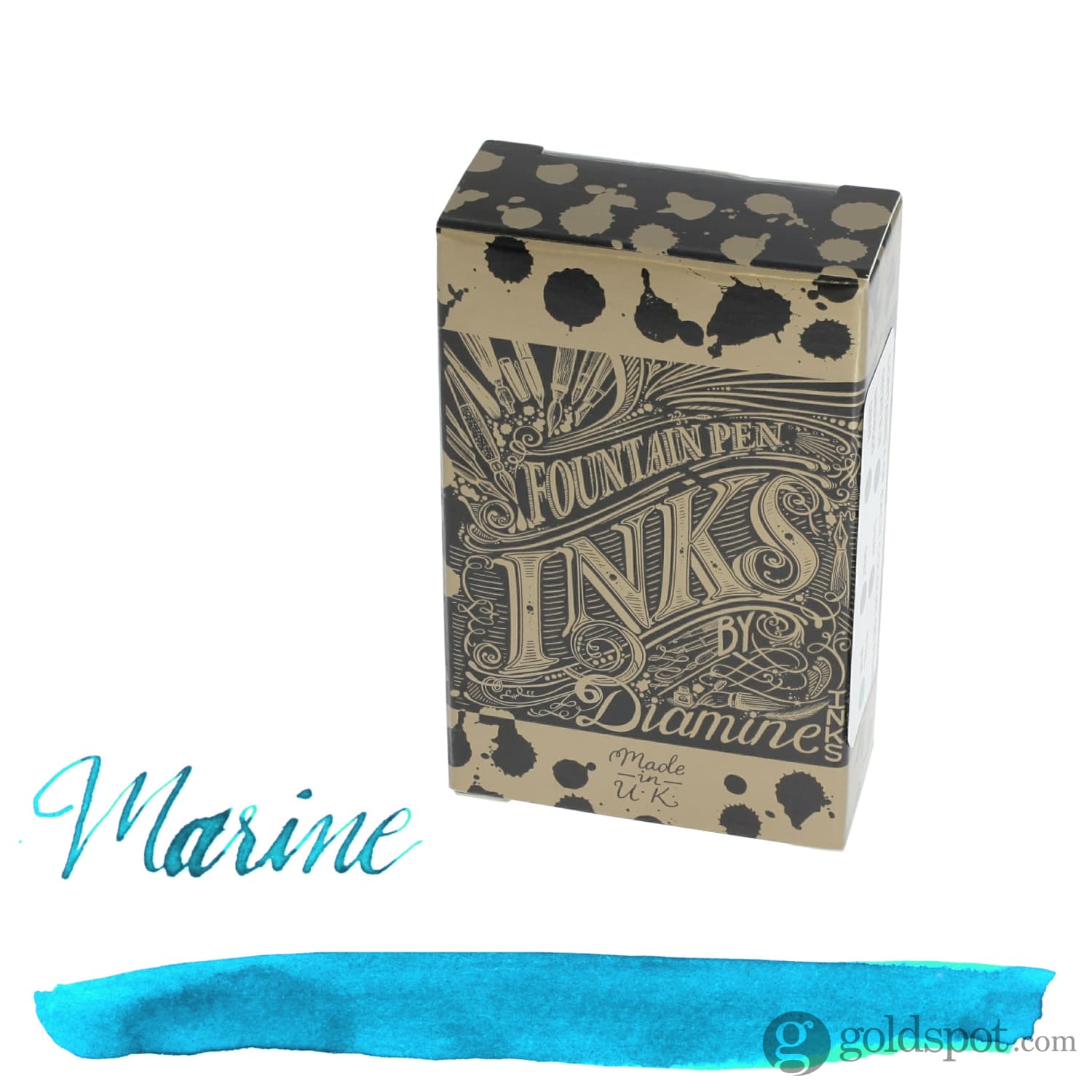 Premium Diamine Bottled Ink & Cartridges - Marine Blue for Fountain Pens | Ideal for Calligraphy, Writing & Art Projects