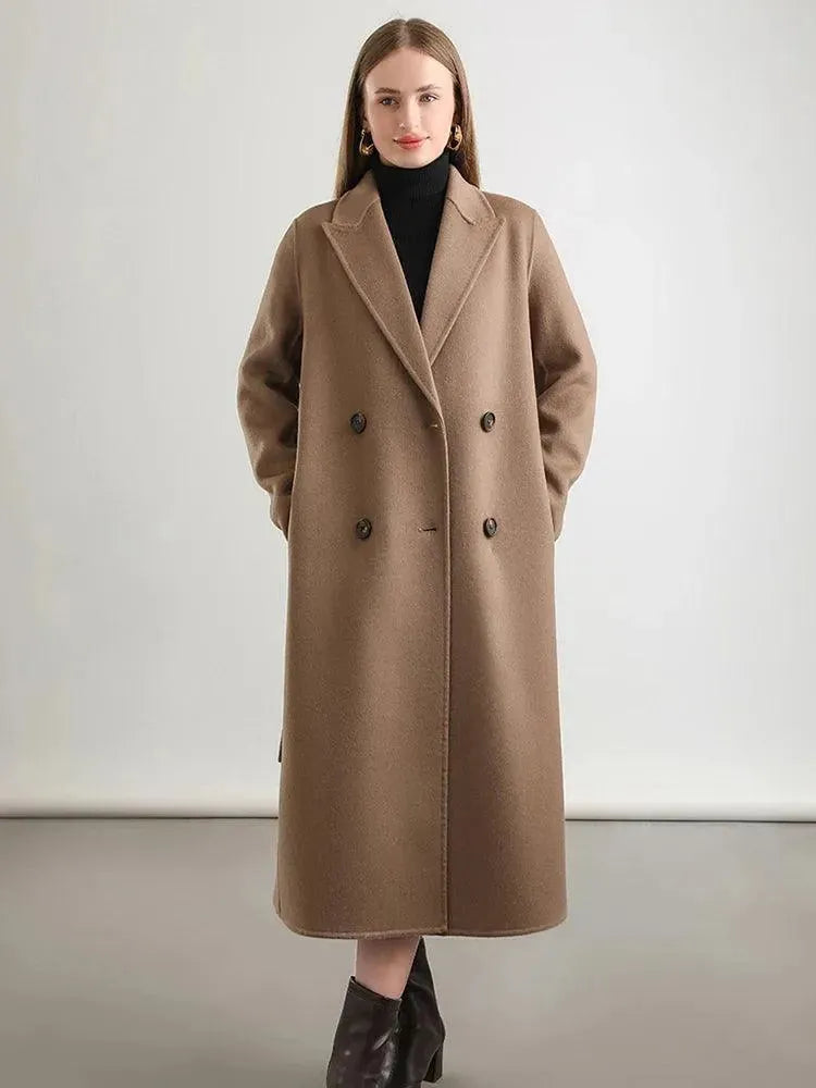 Women's Warm Winter Wool Wrap Coat - Soft & Stylish Outerwear for Cold Weather - Perfect for Office, Travel & Casual Outings
