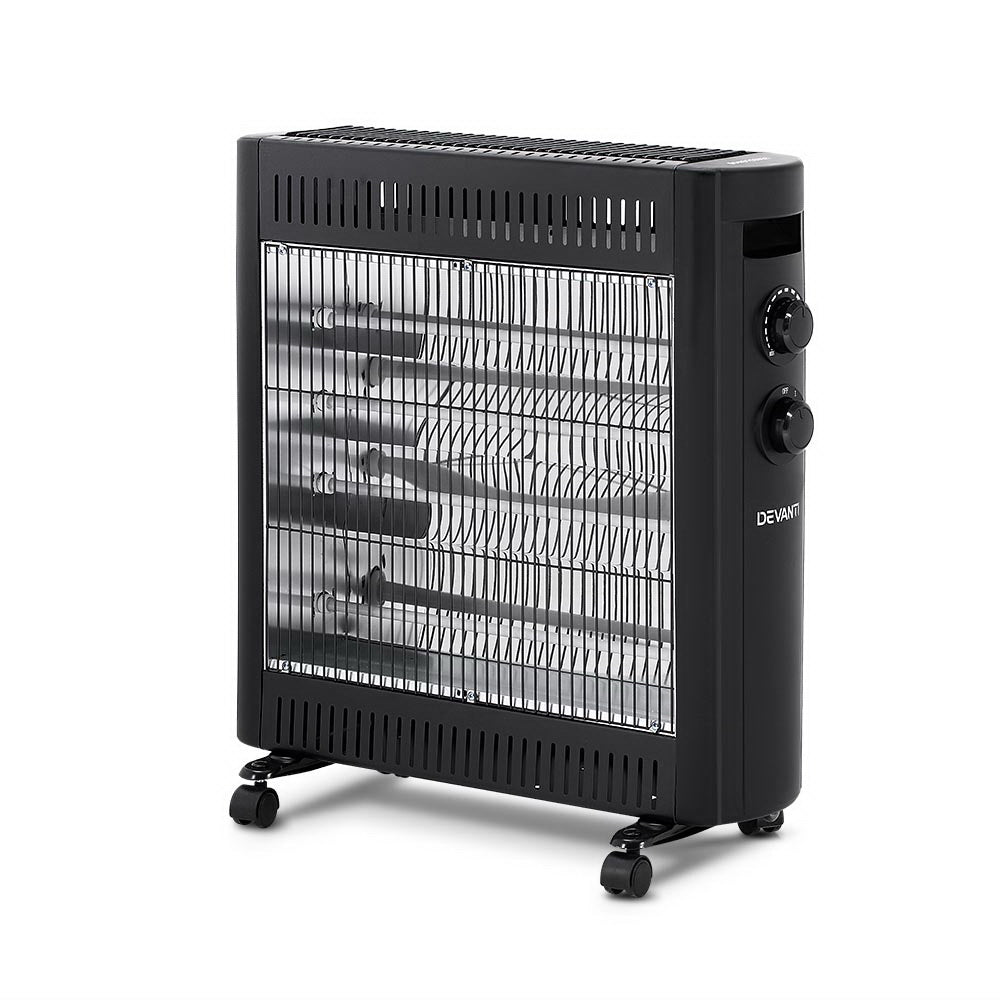 2200W Infrared Radiant Heater - Portable Electric Space Heater with Convection Heating Panel for Home, Office & Garage - Energy Efficient Indoor Warming Solution