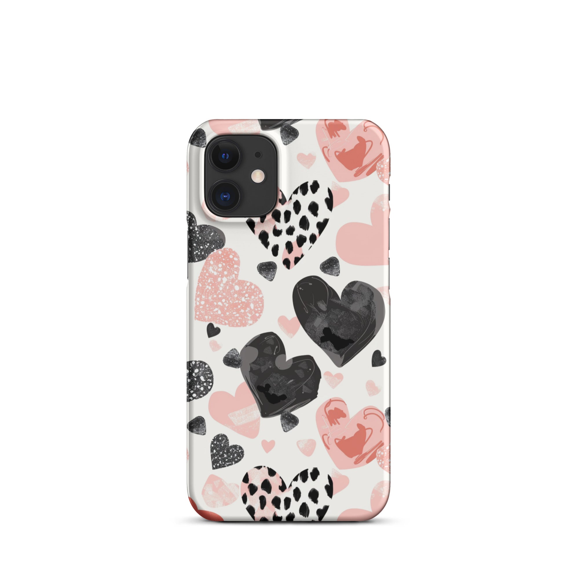 Diamond Hearts Snap Case for iPhone 14 Pro Max - Elegant Rhinestone Design, Slim Protective Cover - Perfect for Everyday Use, Parties & Special Occasions