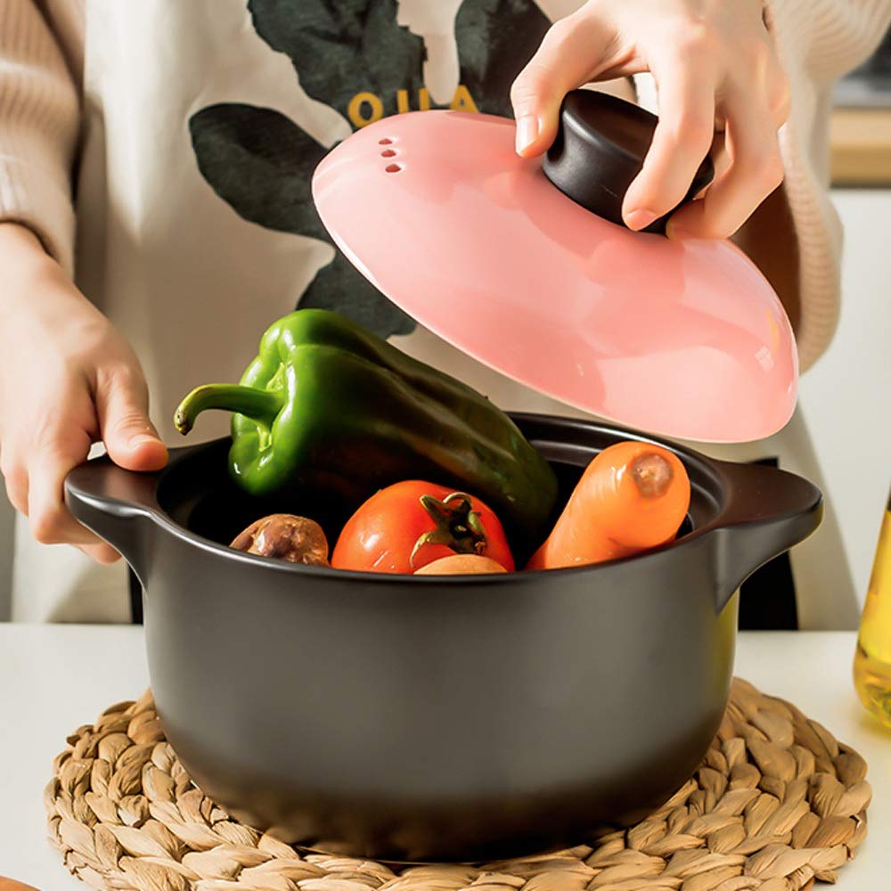 Premium Ceramic Casserole Dish - Oven & Stovetop Safe, Heat-Resistant Kitchen Cookware for Stews, Soups & Baking (Color A) - Perfect for Family Dinners, Holiday Meals & Slow Cooking