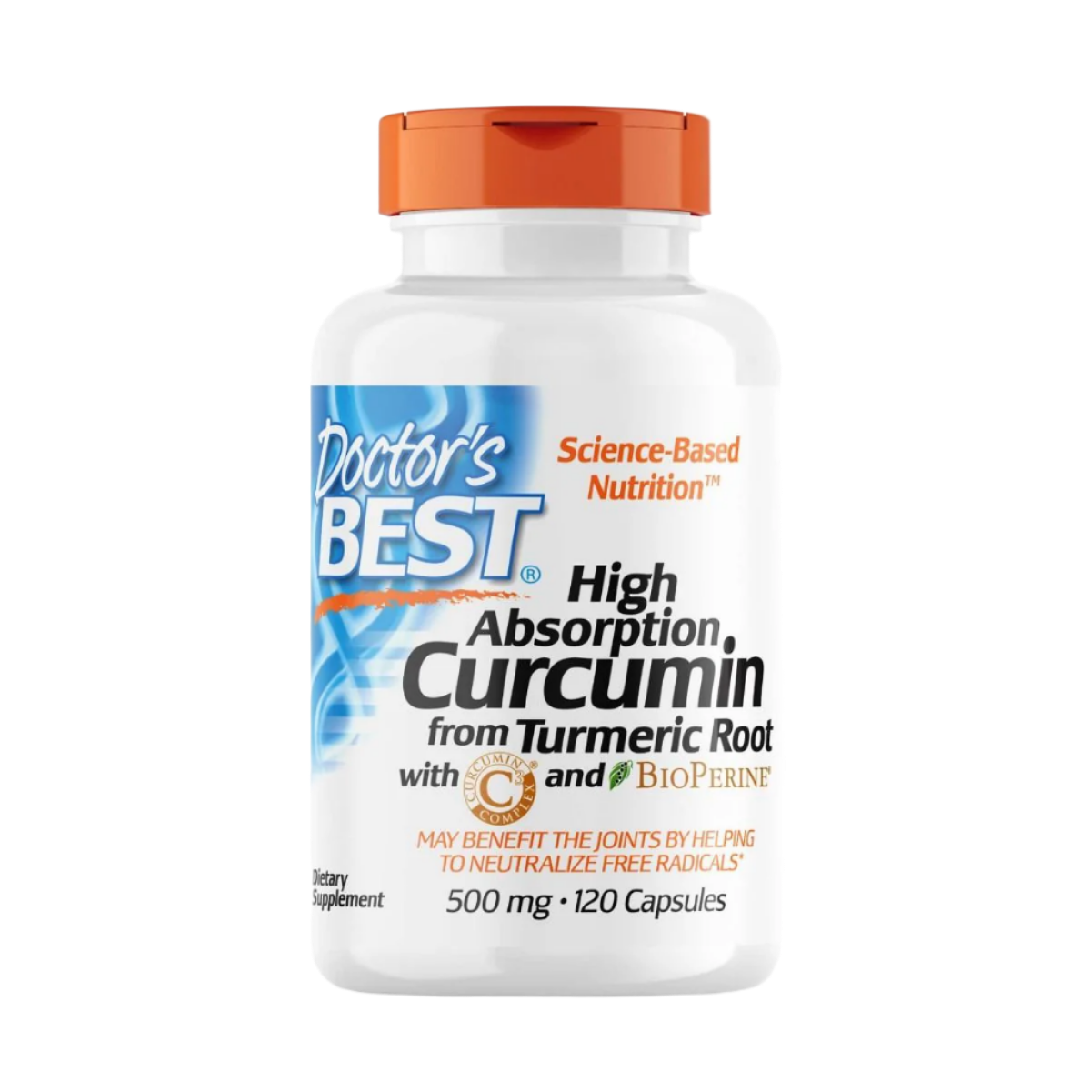 Doctor's Best High Absorption Curcumin 500mg - 120 Capsules | Turmeric Supplement for Joint Support & Inflammation Relief | Perfect for Daily Wellness & Active Lifestyles