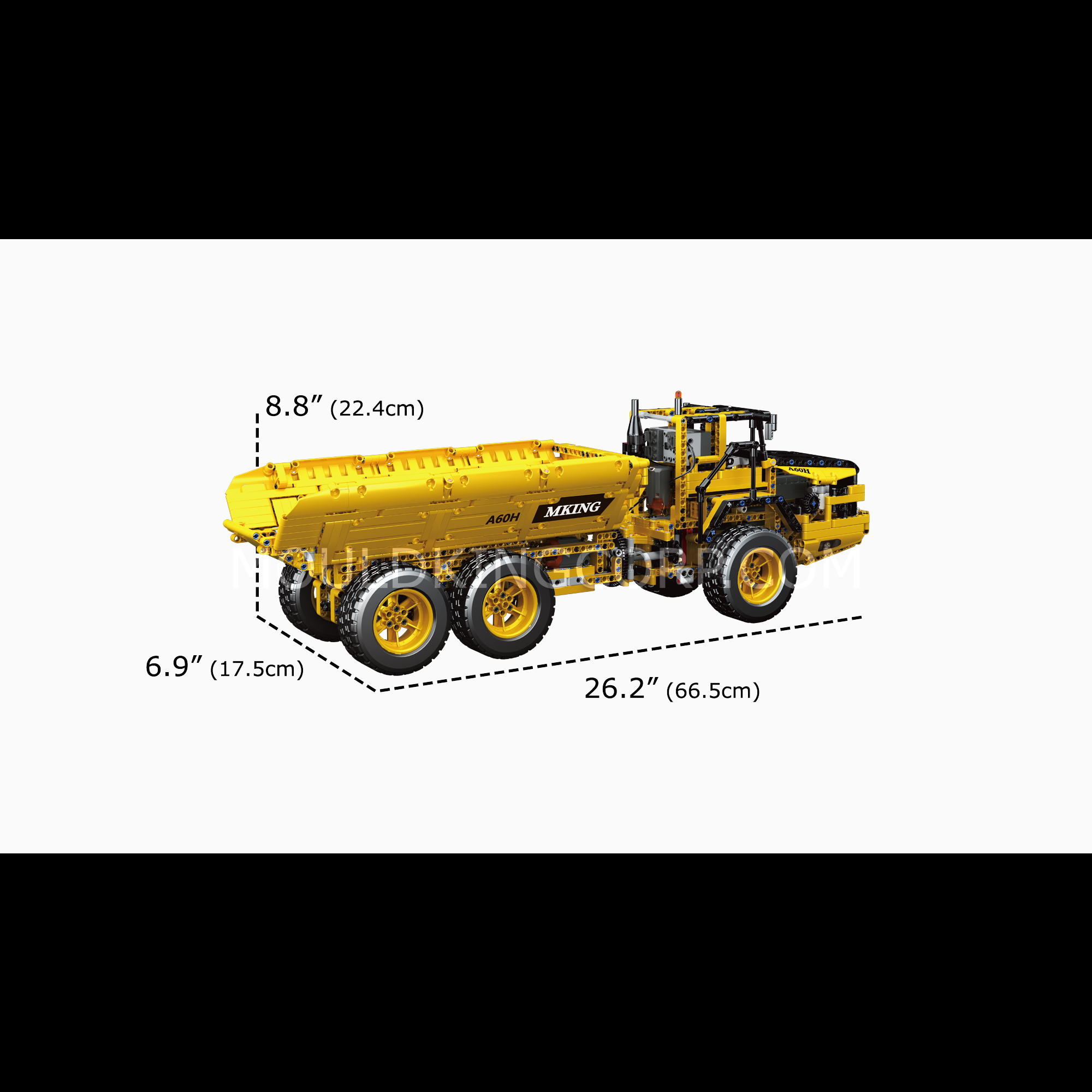 MOULD KING 17010S Remote Control Dump Truck Building Blocks Set - 1,930 PCS STEM Construction Toy for Kids & Adults | DIY Engineering Project, Birthday Gift, Collectible Model Car for Play & Display