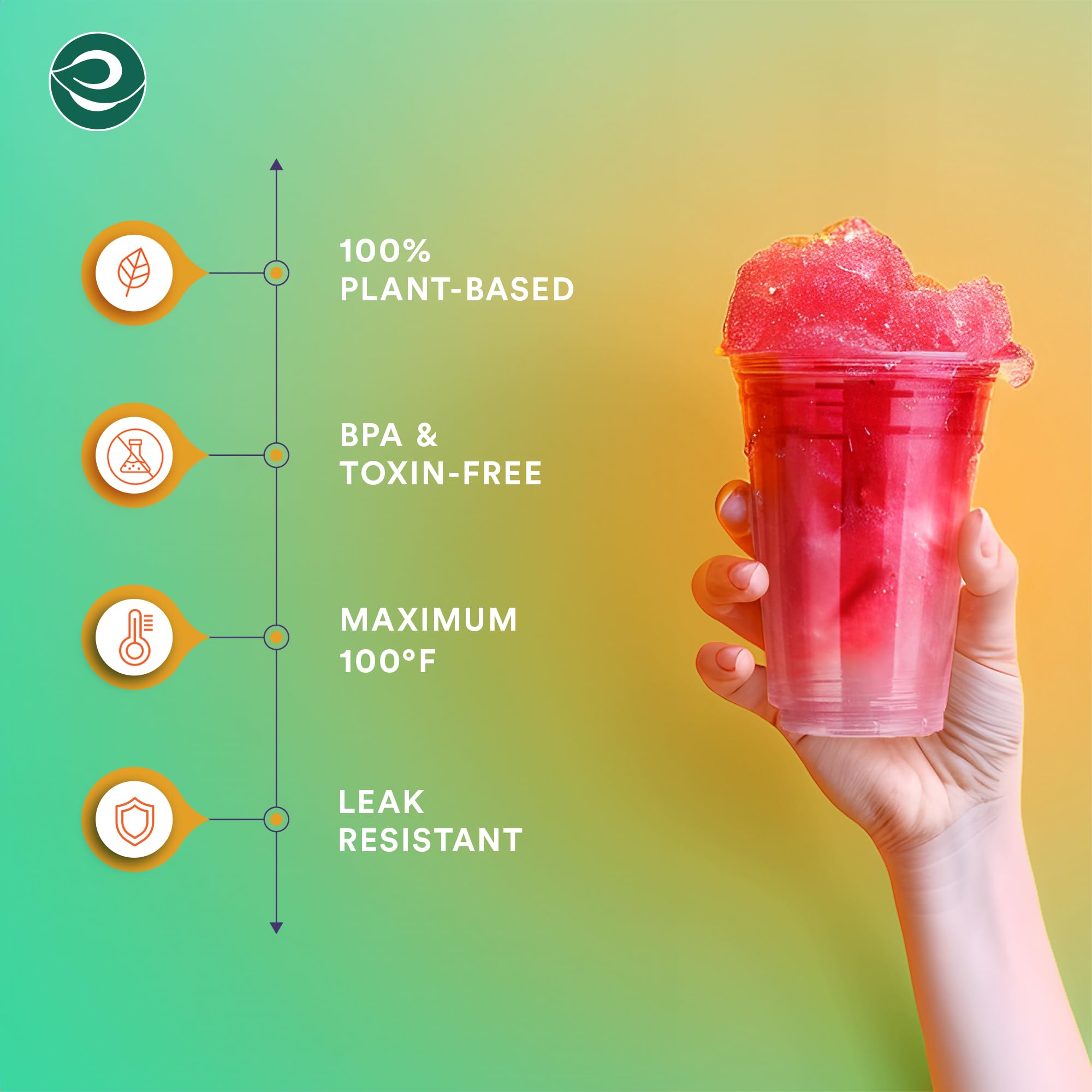 ECO SOUL 100% Clear Compostable Party Cups (1000 Count, 12 oz) - BPI Certified Biodegradable Disposable Cups | Plant-Based Eco-Friendly Alternative to Plastic & Paper Cups | Perfect for Weddings, Parties, BBQs, and Outdoor Gatherings