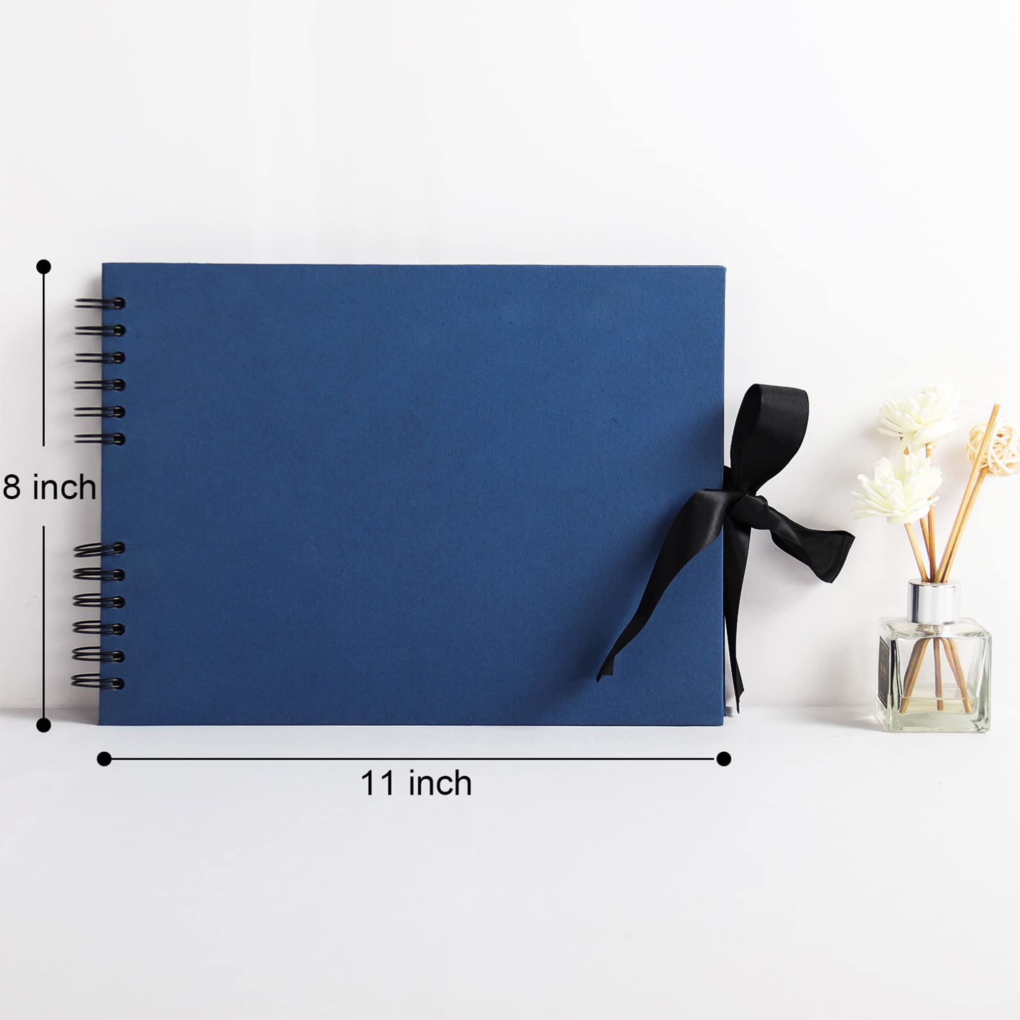 Vienrose DIY Scrapbook Photo Album Set - 11x8 Inches Hardcover with 80 Black Pages for Wedding, Birthday, Christmas & Mother's Day - Perfect for Memory Keeping, Gift Giving & Creative Scrapbooking Projects