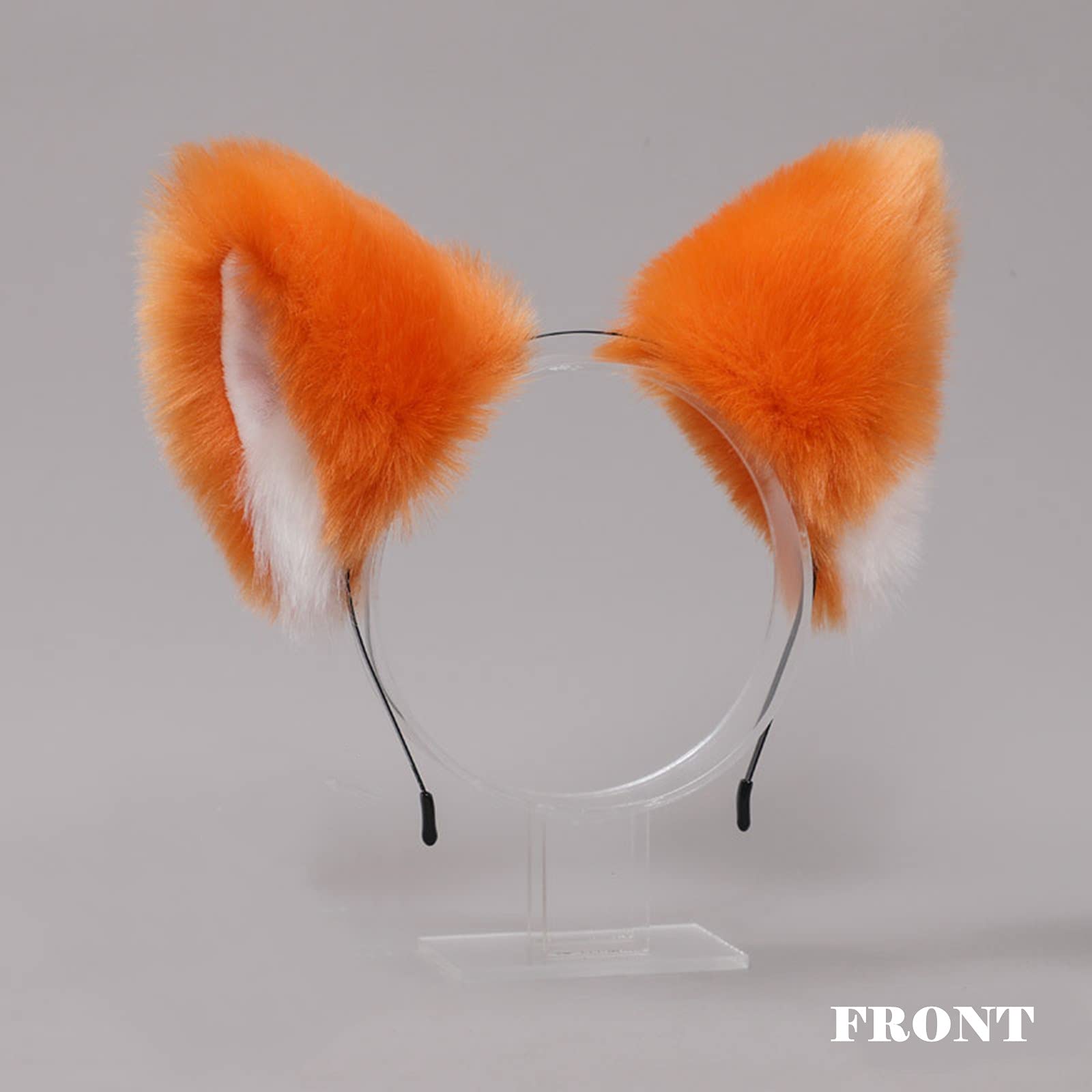 Fxaelian Animal Fox Cat Dog Ears Headband - Cute Fluffy Cosplay Costume Accessories for Halloween, Christmas Parties, Anime Conventions & Themed Events
