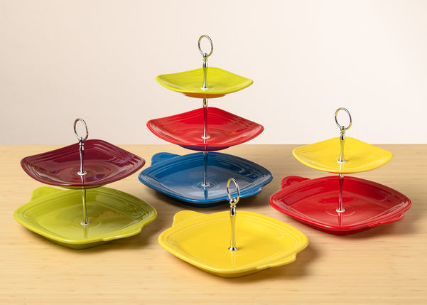 Square Serving Tray with Handle and Hole - Perfect for Parties, Picnics, and Home Decor