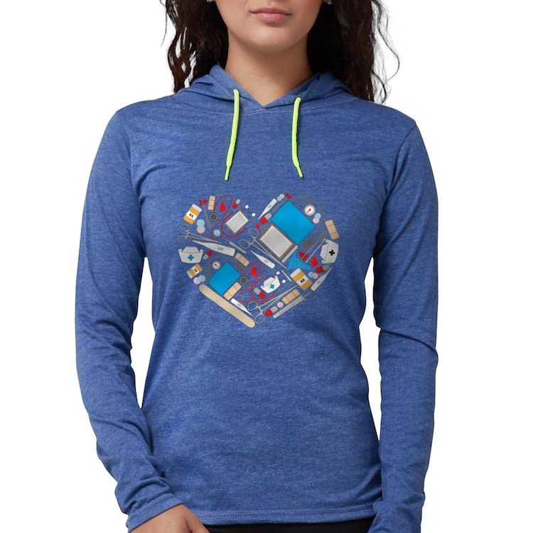 Nursing Tools Heart Women's Hooded Hoodie T-Shirt - Comfortable & Stylish Sweatshirt for Nurses, Medical Professionals & Healthcare Workers - Perfect for Hospitals, Clinics & Casual Wear