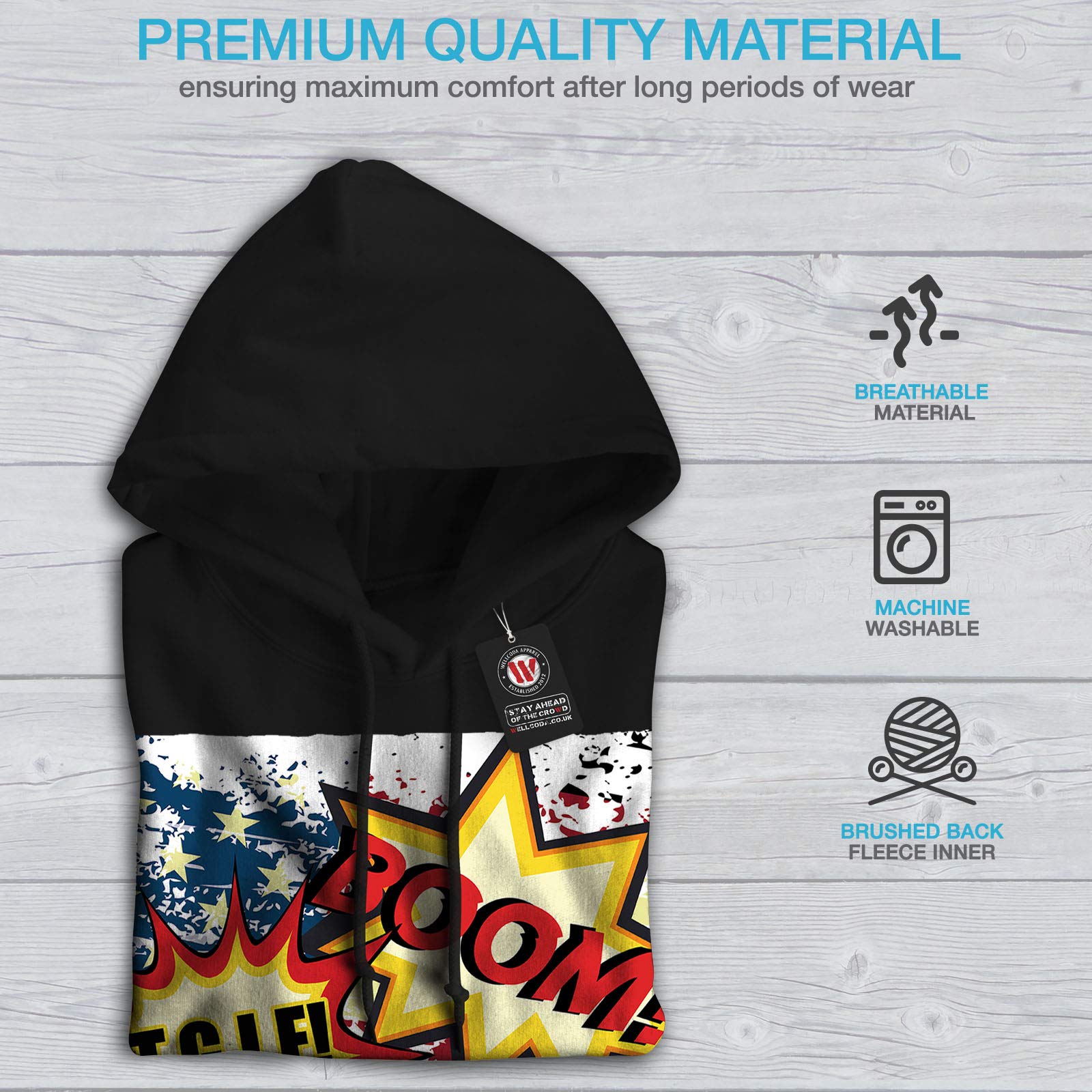Wellcoda Women's Popcorn and Coke Graphic Hoodie - Soft Fleece Pullover Sweatshirt for Casual Wear, Lounge & Movie Nights