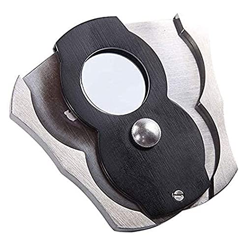 Premium Stainless Steel Double Blade Guillotine Cigar Cutter - 22mm Max Cut, Portable Cigar Accessory for Cigar Lovers - Perfect for Home, Travel & Gifting