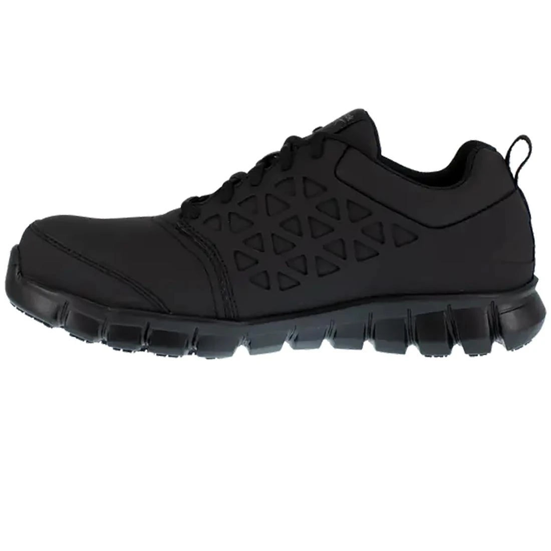 Sublite Cushion Composite Toe Athletic Work Shoes for Men - Black Exofuse Technology - Lightweight Safety Shoes for Construction, Warehouse & Industrial Work